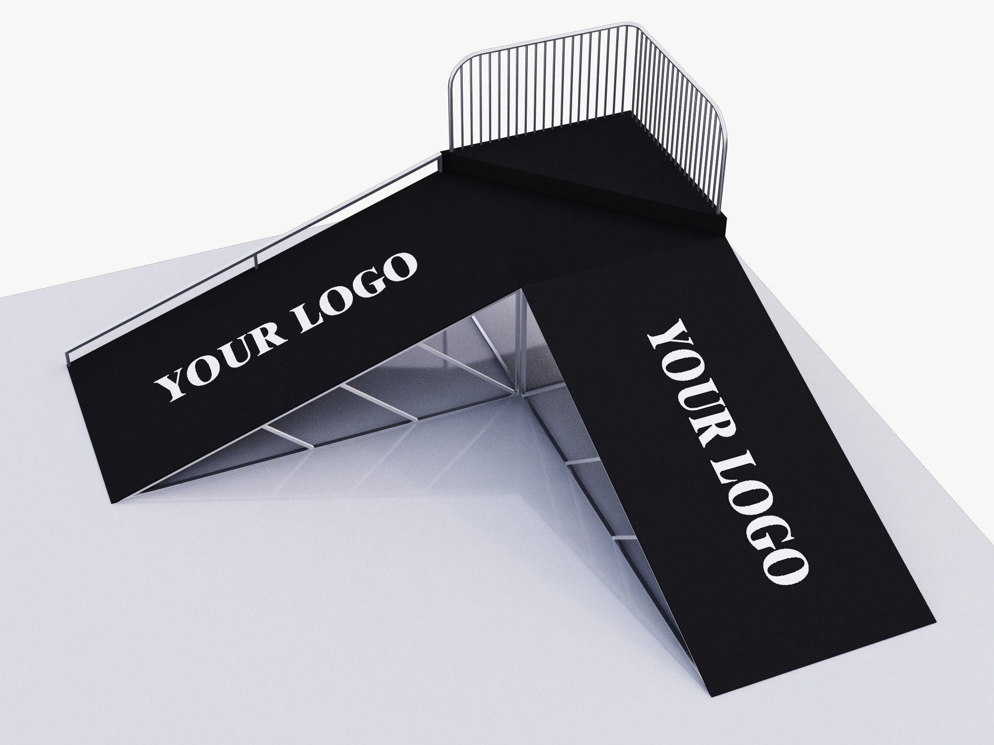 skateboarding park 3D model_7