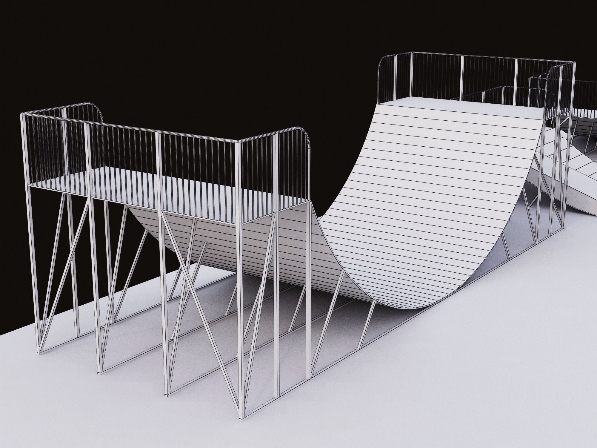skateboarding park 3D model_13
