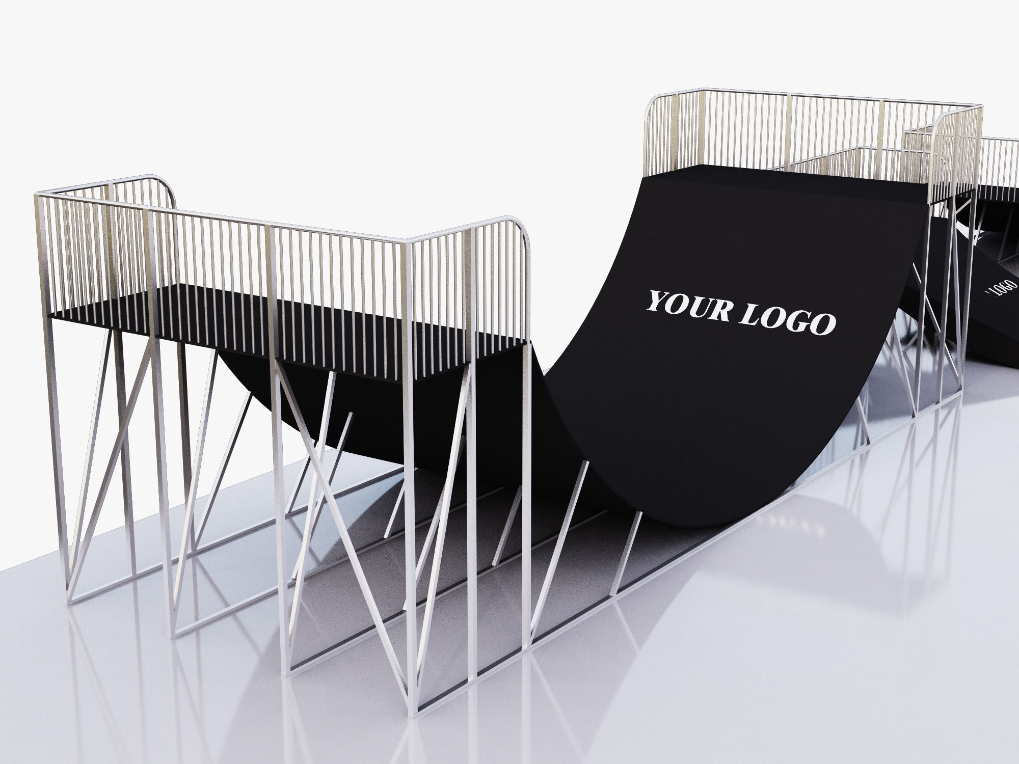 skateboarding park 3D model_4