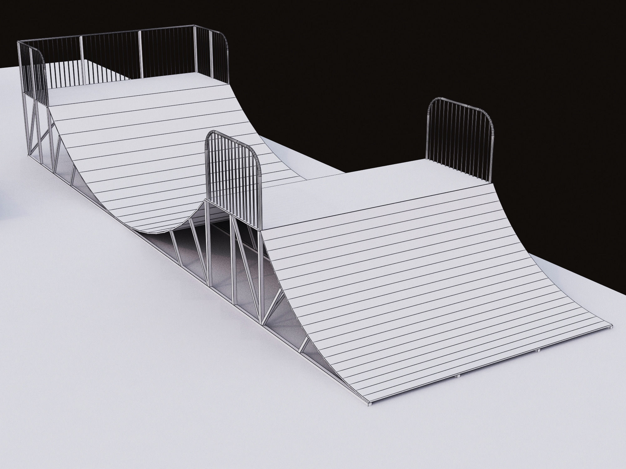 skateboarding park 3D model_16