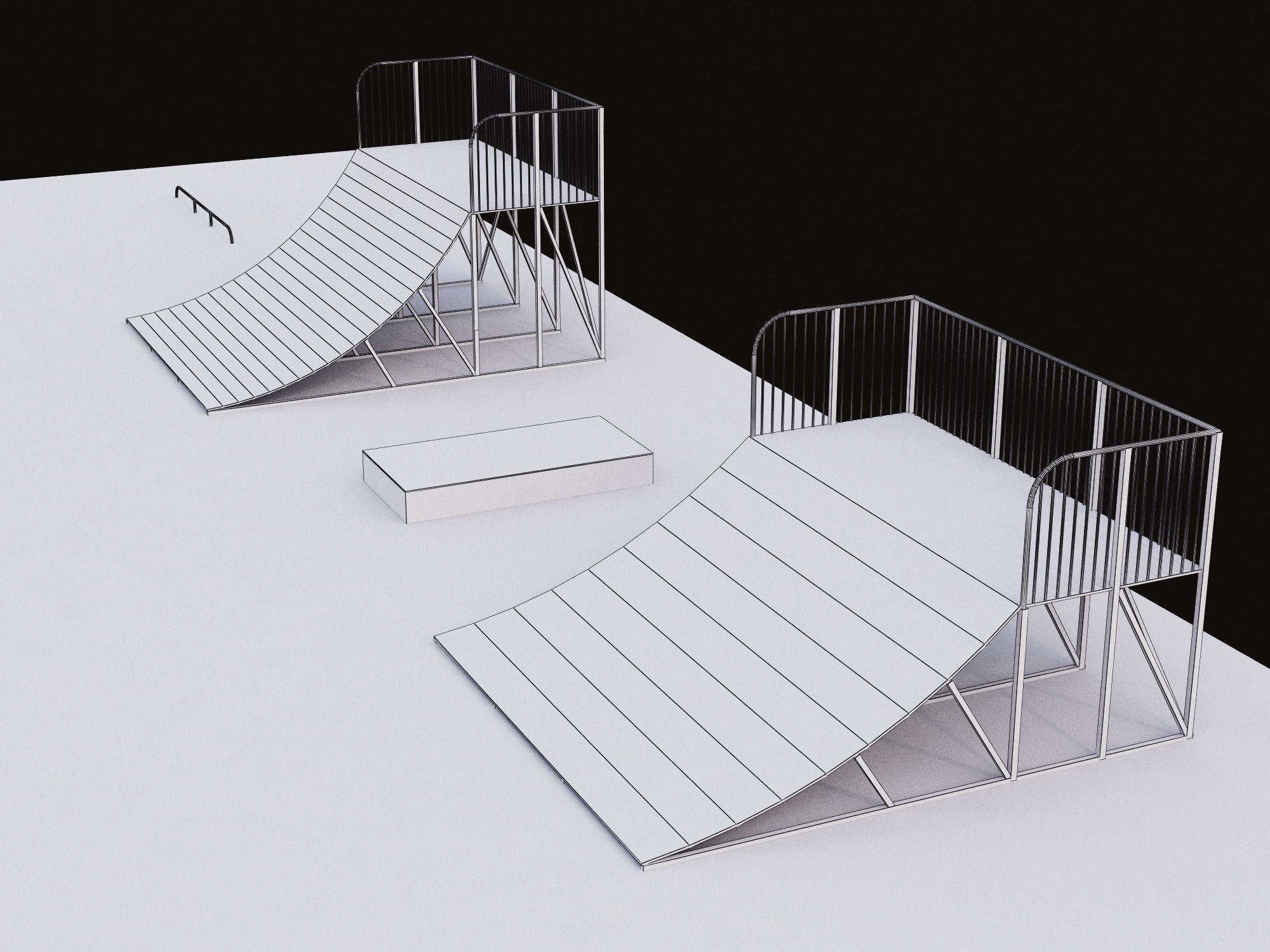 skateboarding park 3D model_12