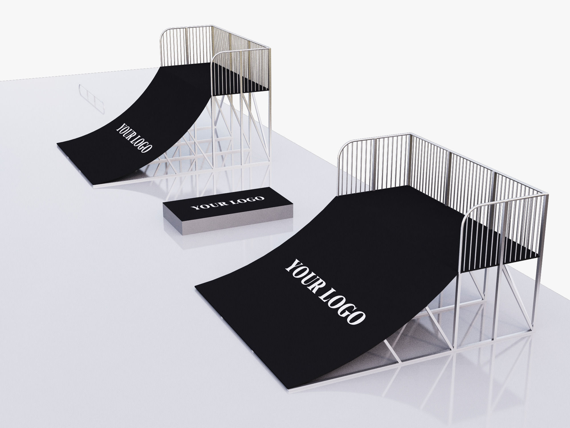 skateboarding park 3D model_3