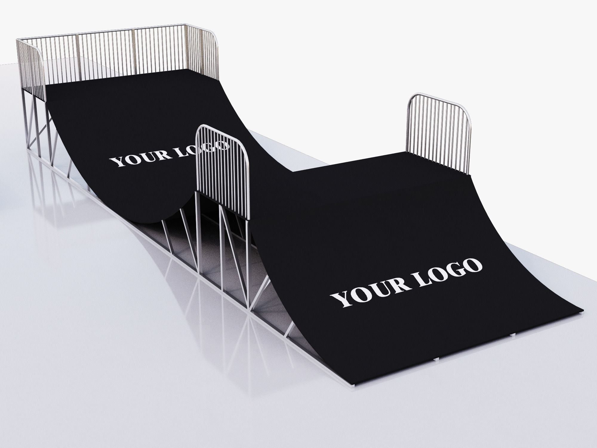 skateboarding park 3D model_8