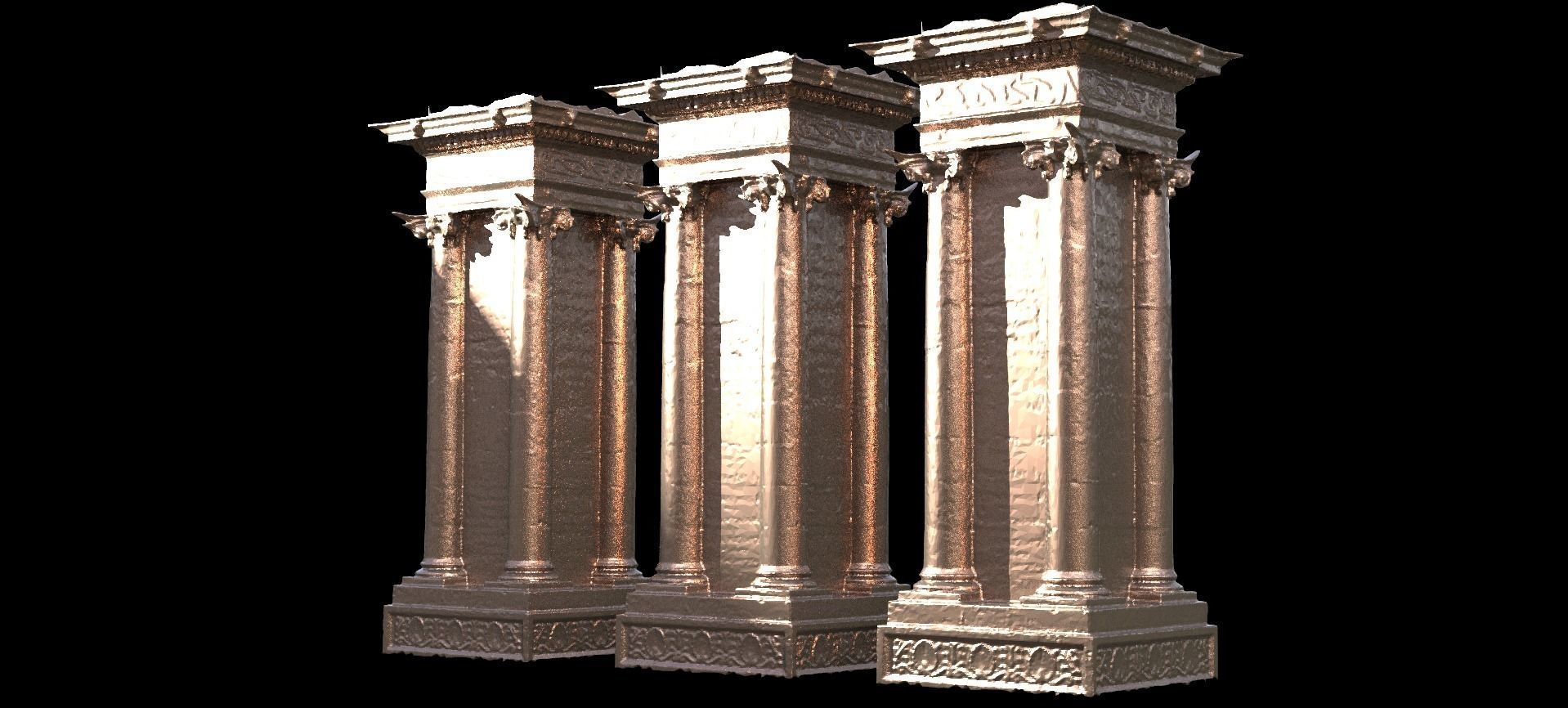 English Norfolk Pillar 1  3D model_1