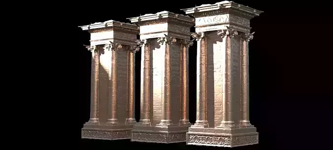 English Norfolk Pillar 1  3D model