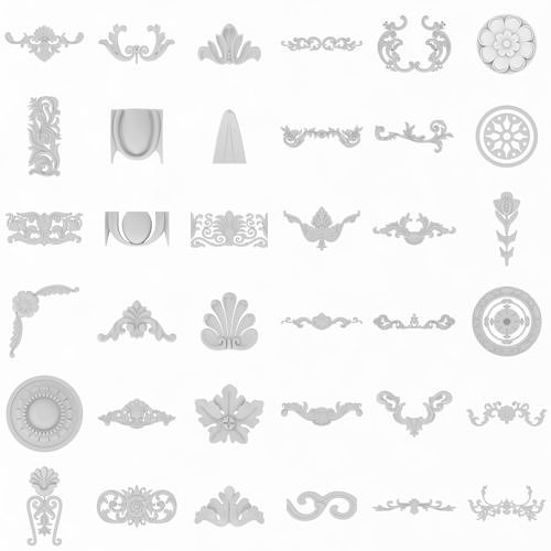 36 Classic Patterns Kitbash Vol 2 3D model