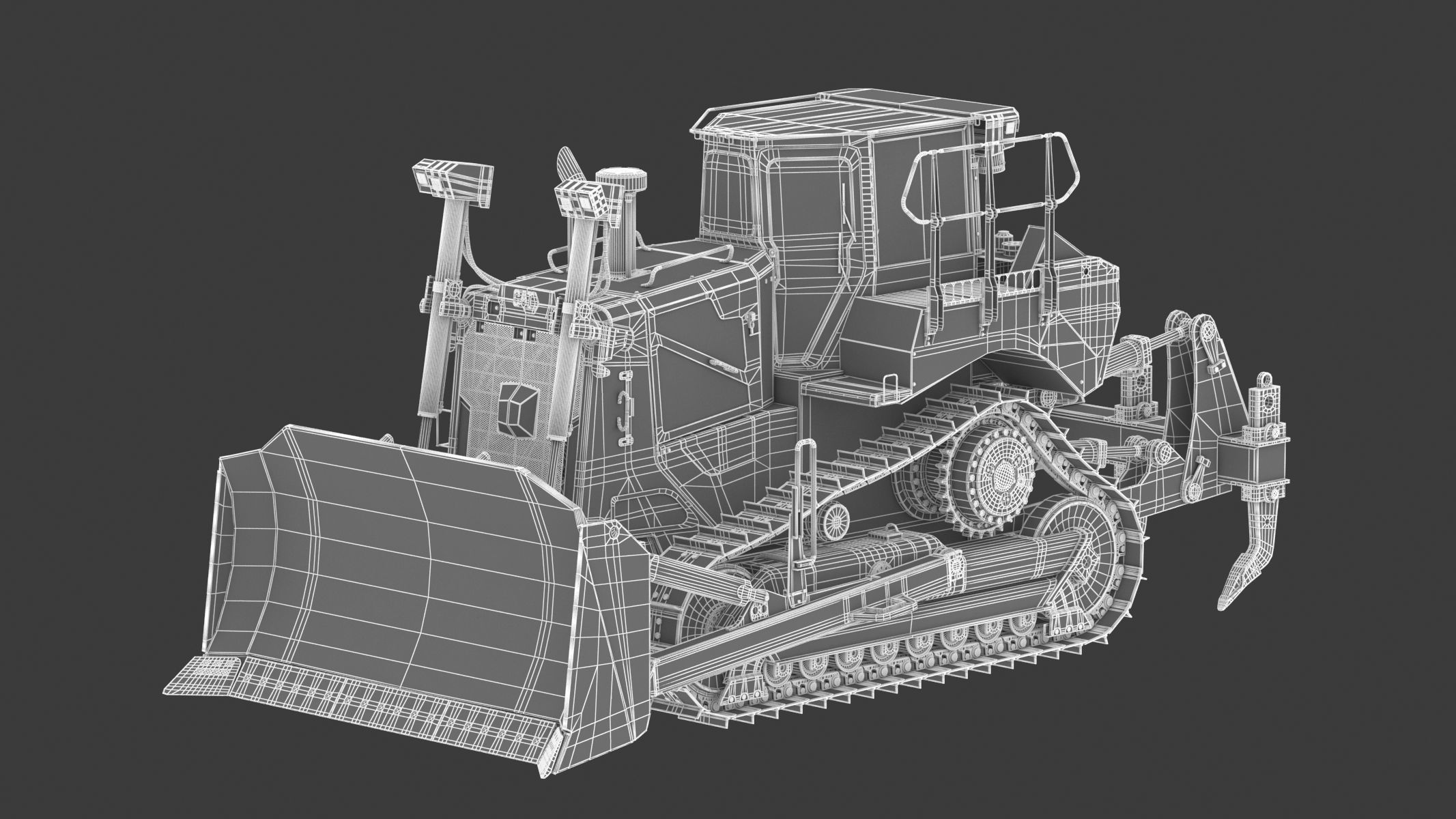 Bulldozer Generic 3D model_28
