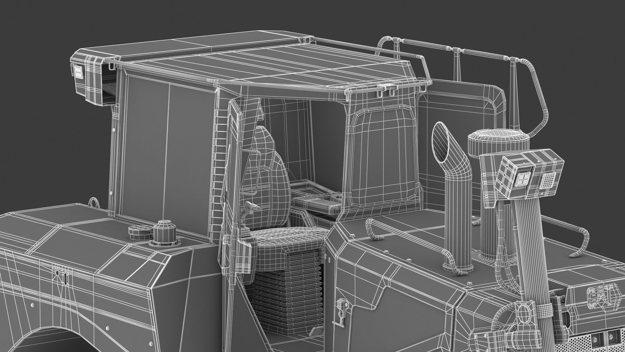 Bulldozer Generic 3D model_42
