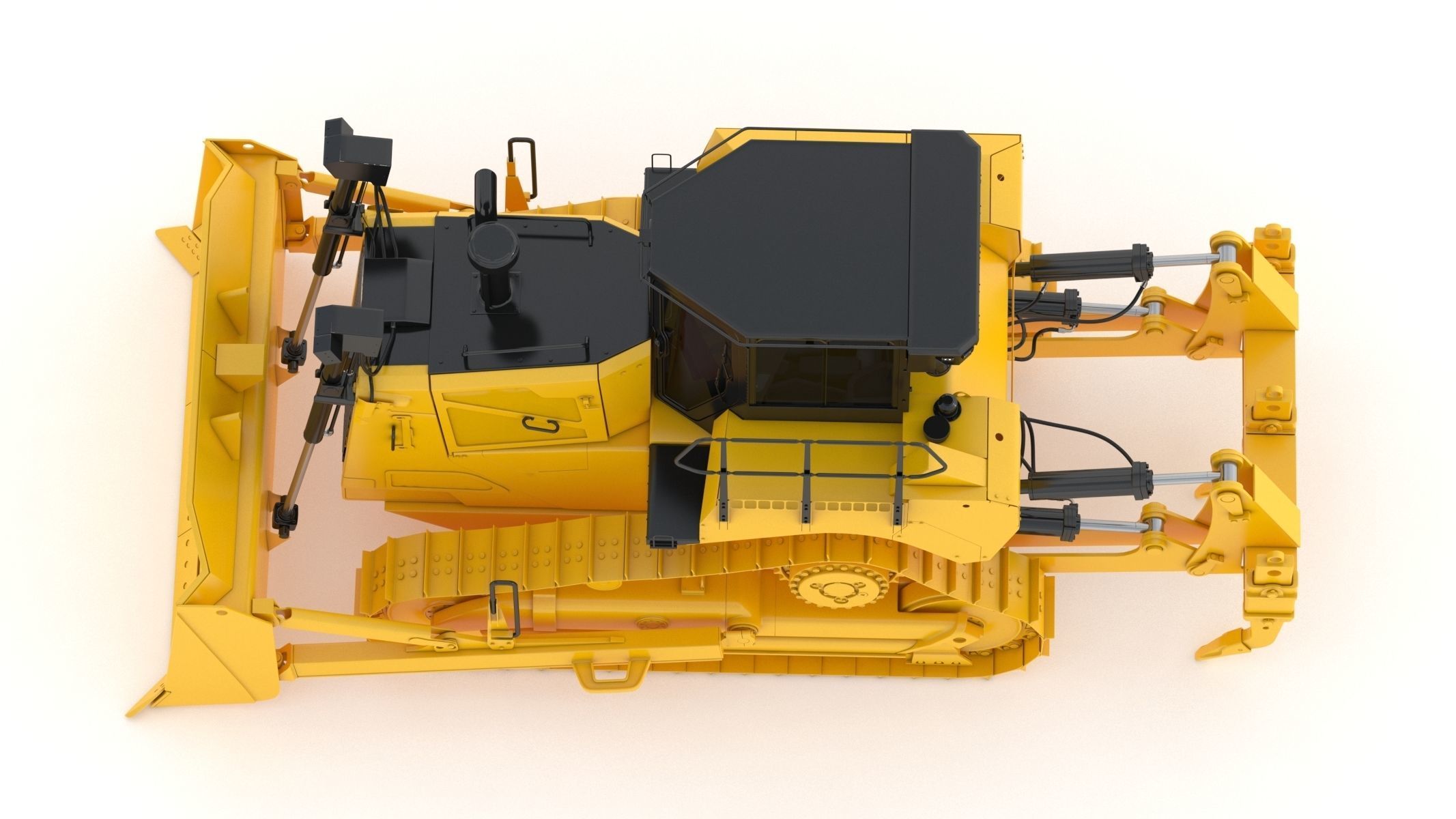 Bulldozer Generic 3D model_9