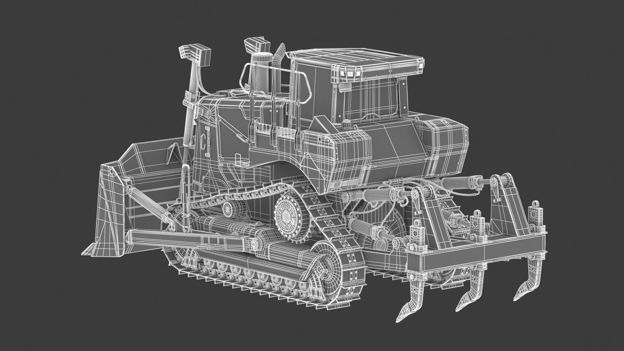 Bulldozer Generic 3D model_26