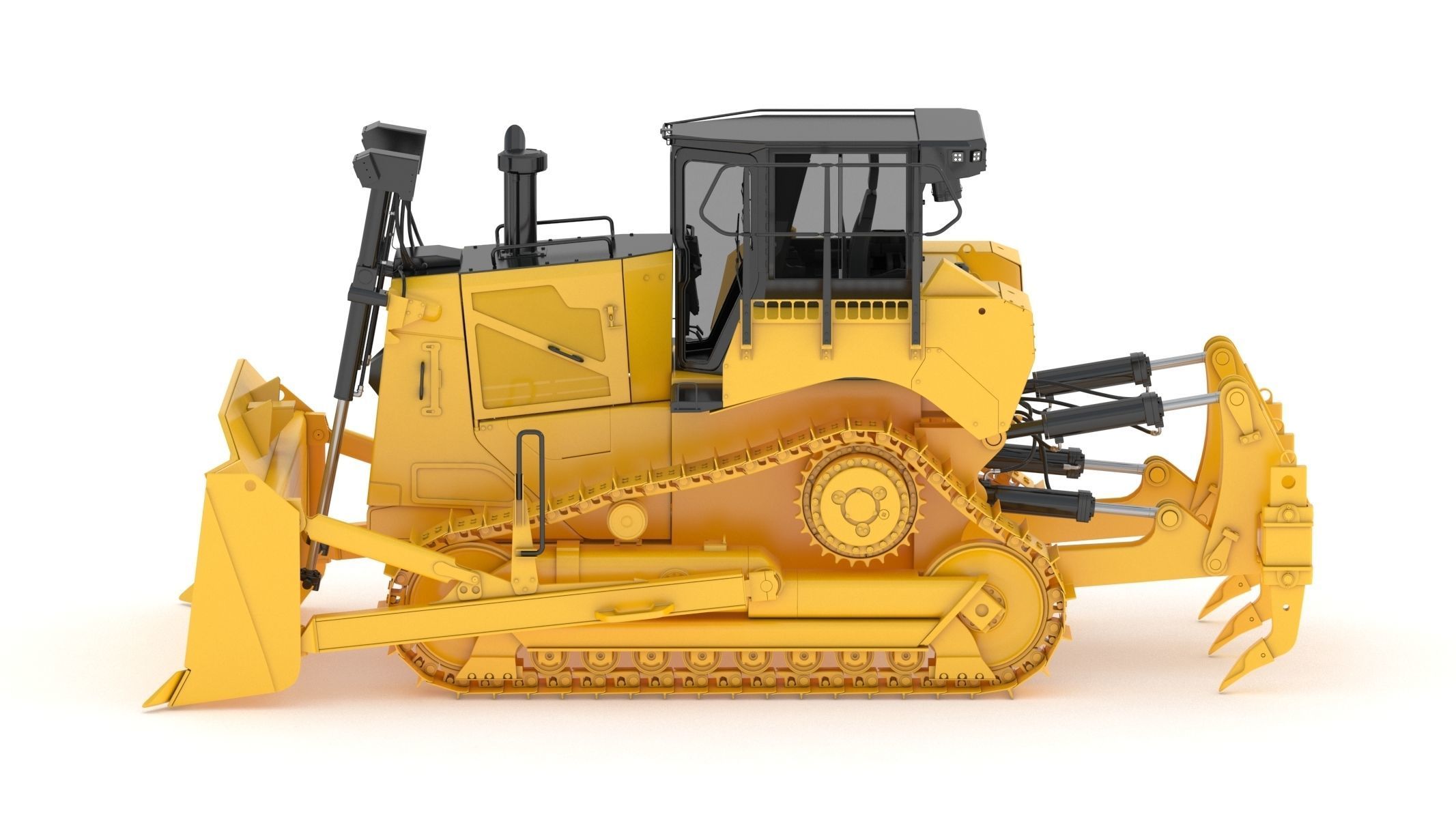 Bulldozer Generic 3D model_5