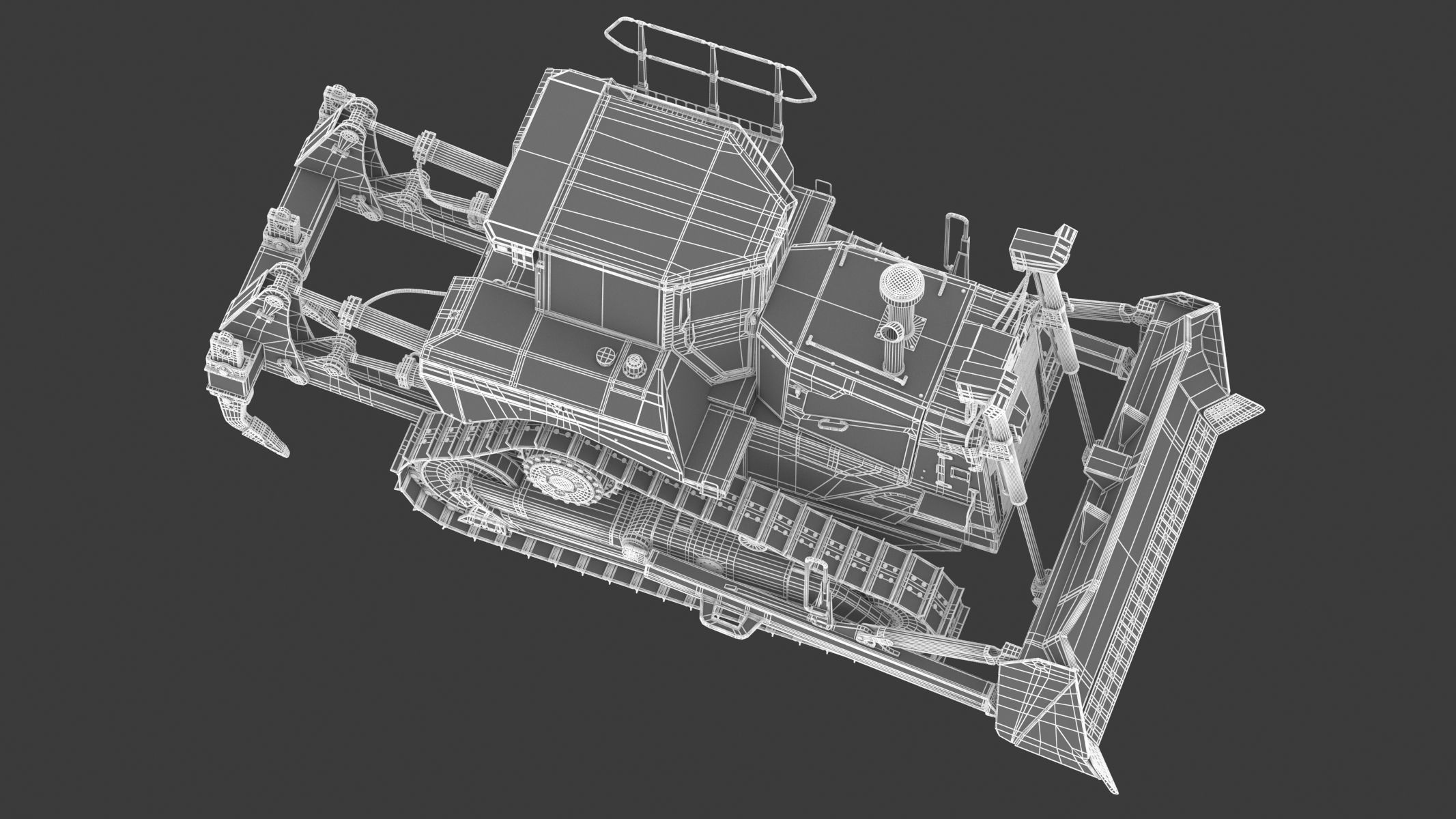 Bulldozer Generic 3D model_30