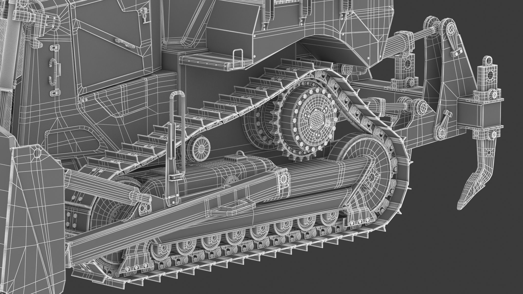 Bulldozer Generic 3D model_38