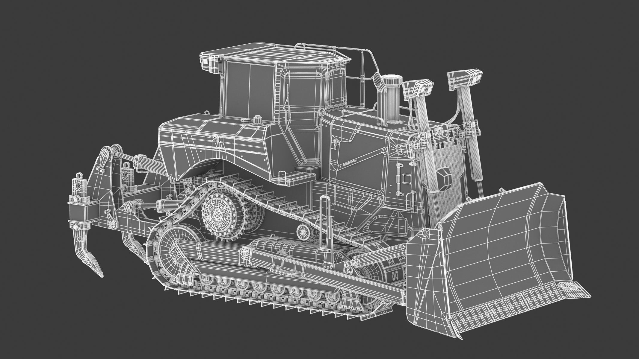 Bulldozer Generic 3D model_22
