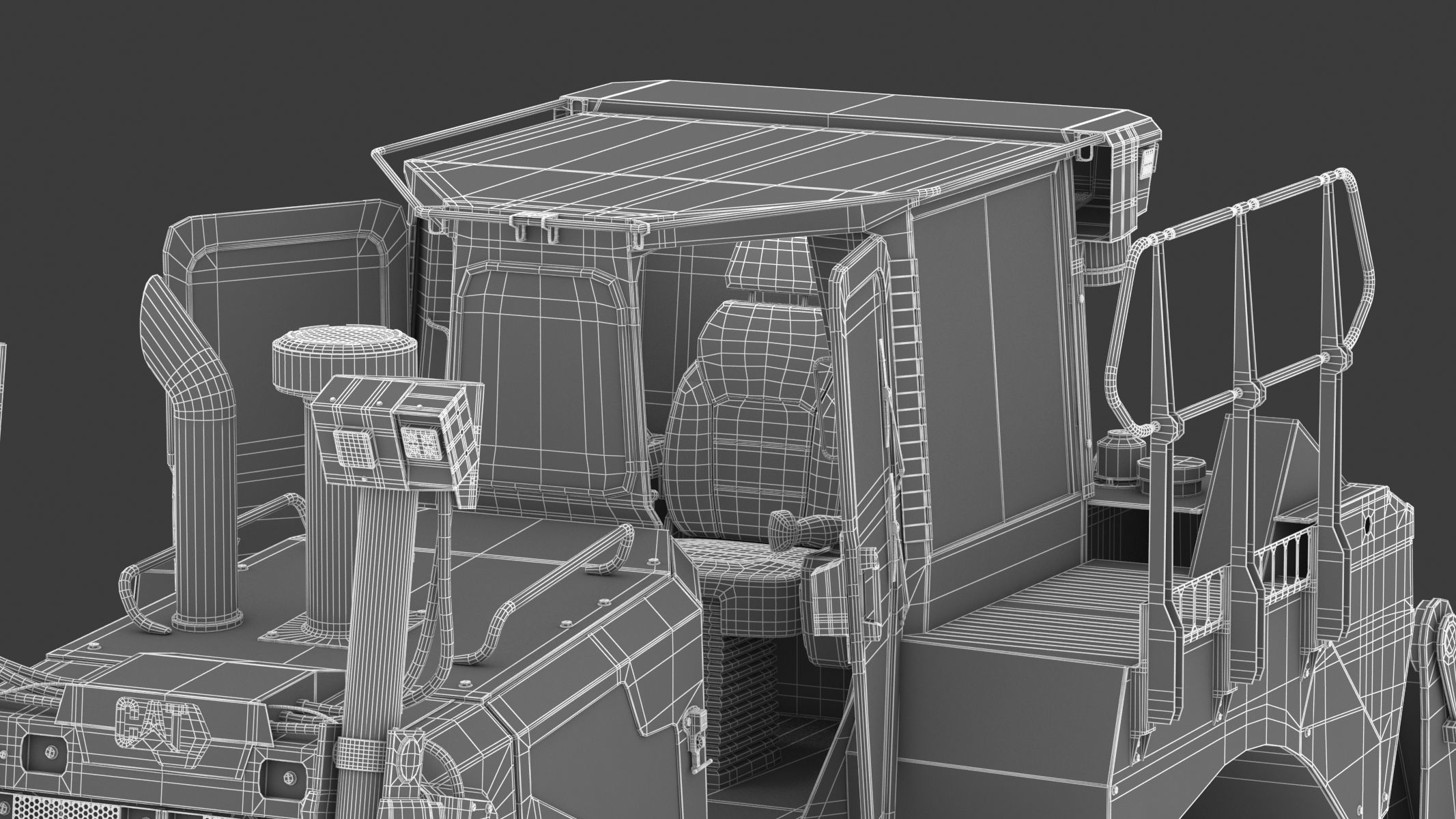 Bulldozer Generic 3D model_43