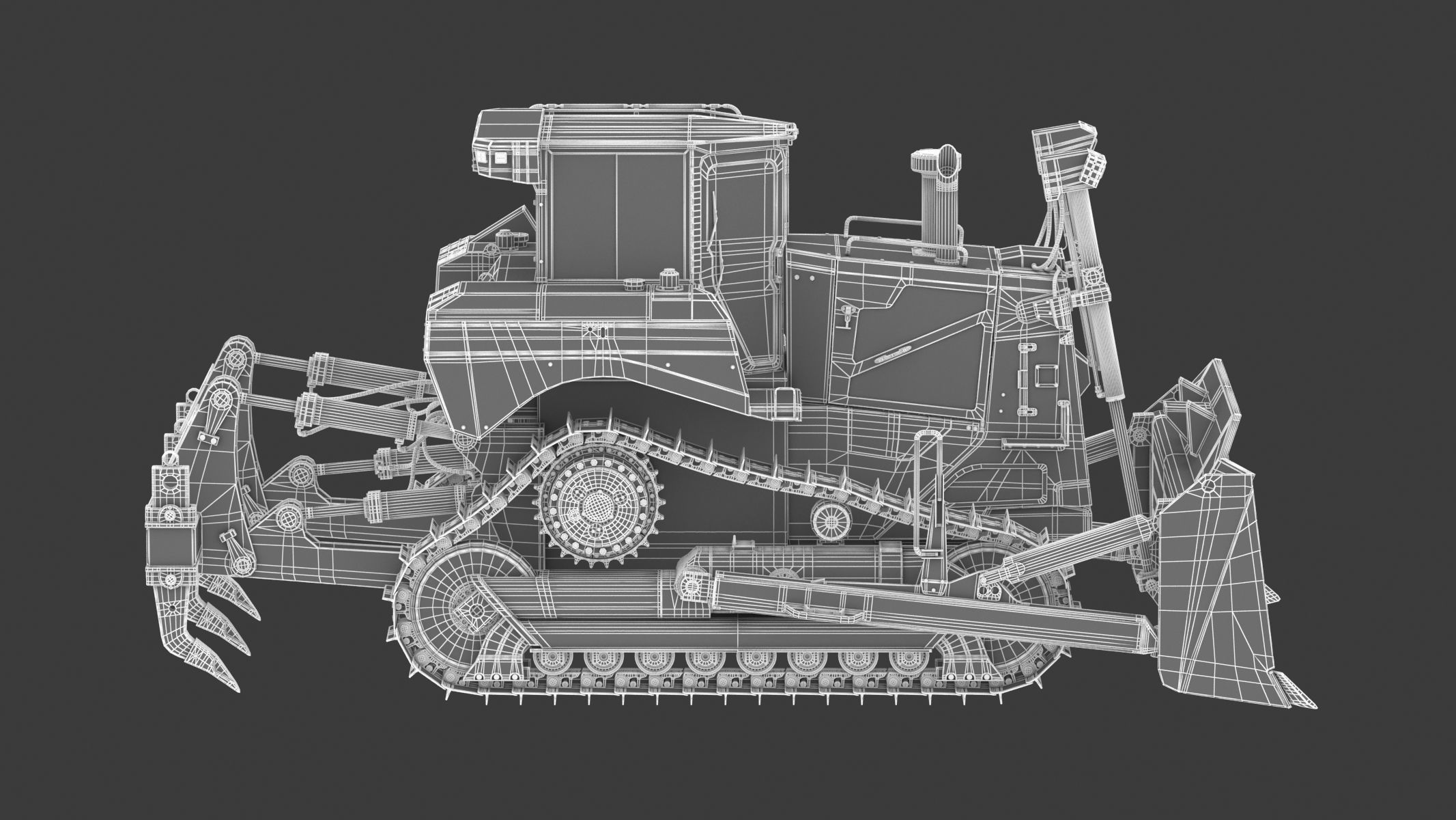 Bulldozer Generic 3D model_23