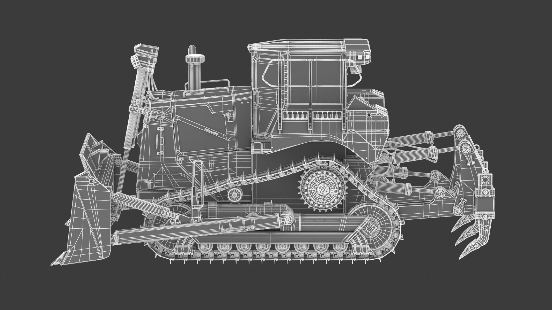 Bulldozer Generic 3D model_27