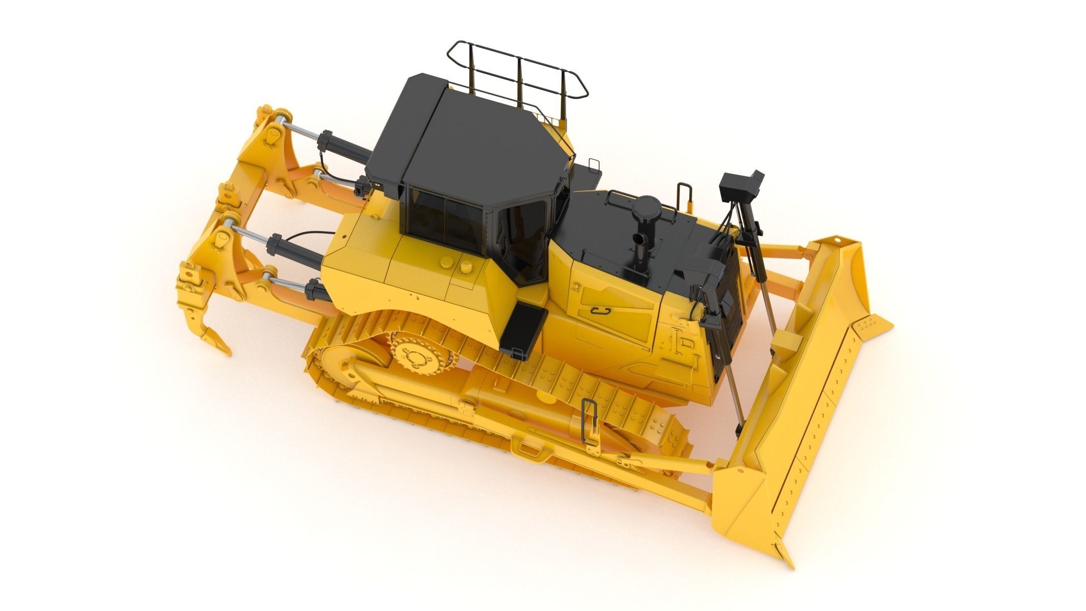 Bulldozer Generic 3D model_8