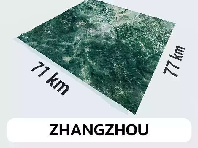 Zhangzhou China City Landscape 3D Model