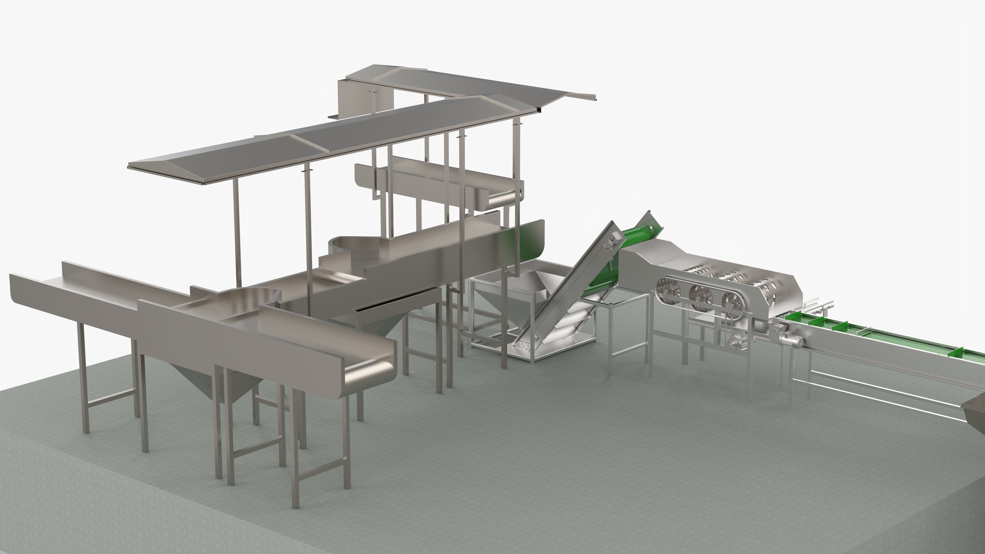 Garlic Sorting and Processing Equipment 3D model_12