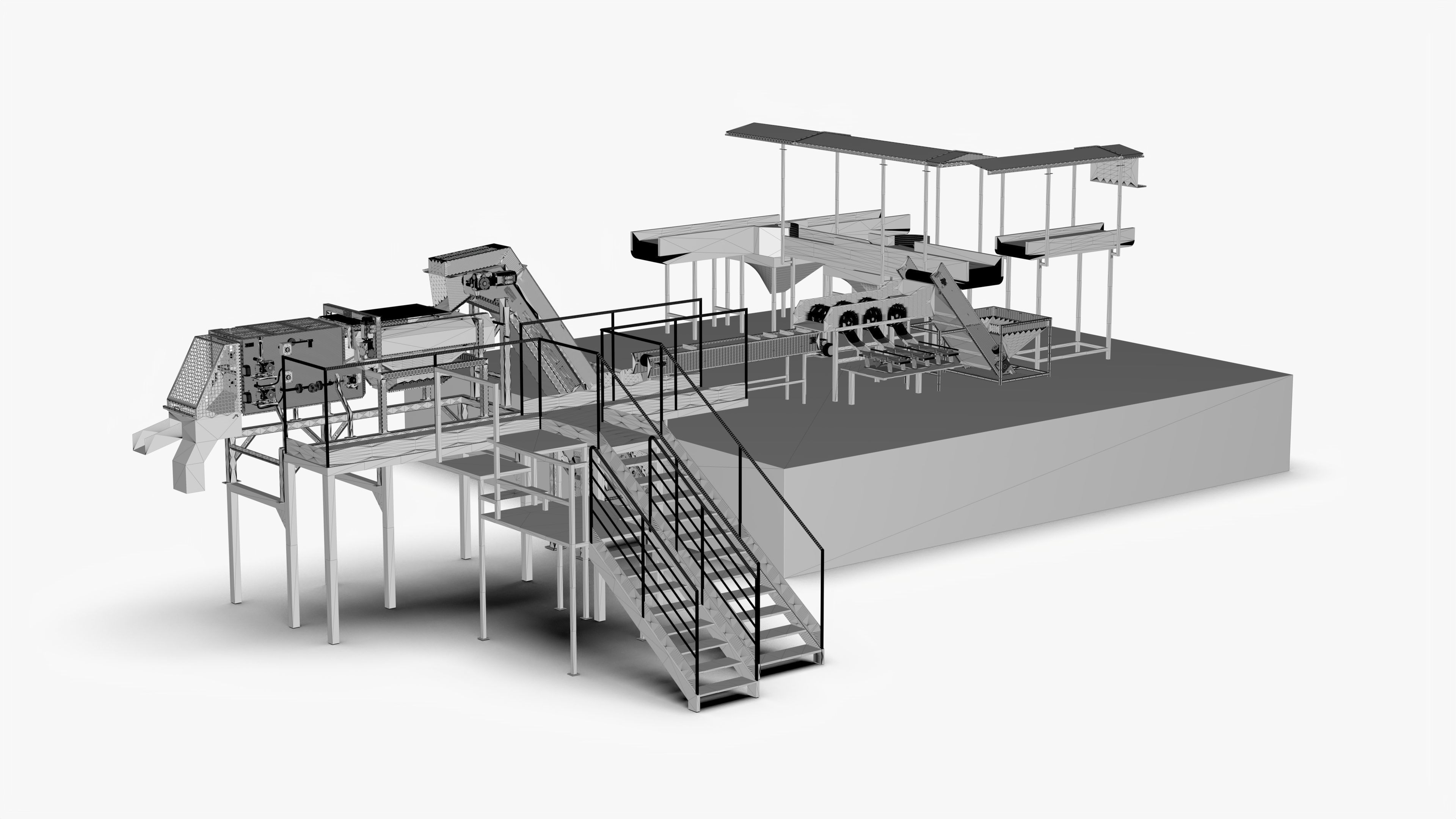 Garlic Sorting and Processing Equipment 3D model_14