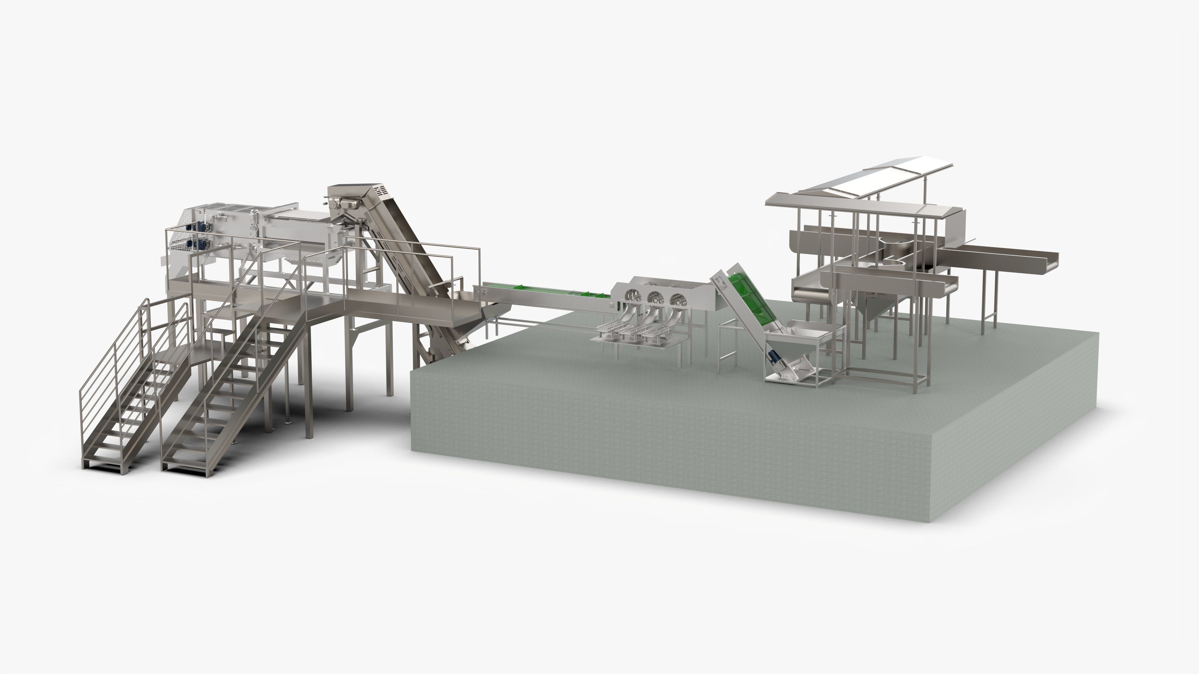 Garlic Sorting and Processing Equipment 3D model_1