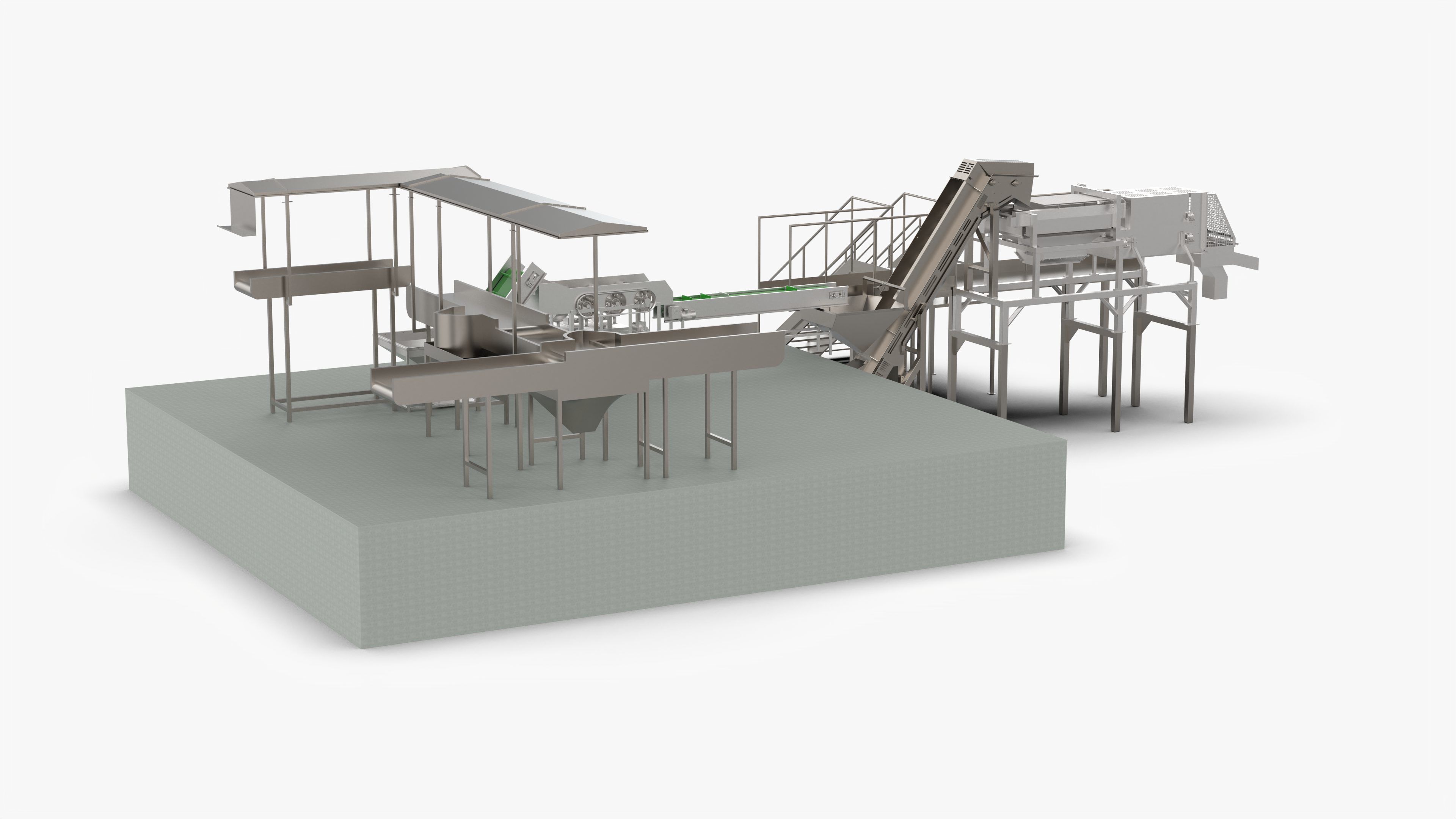 Garlic Sorting and Processing Equipment 3D model_4
