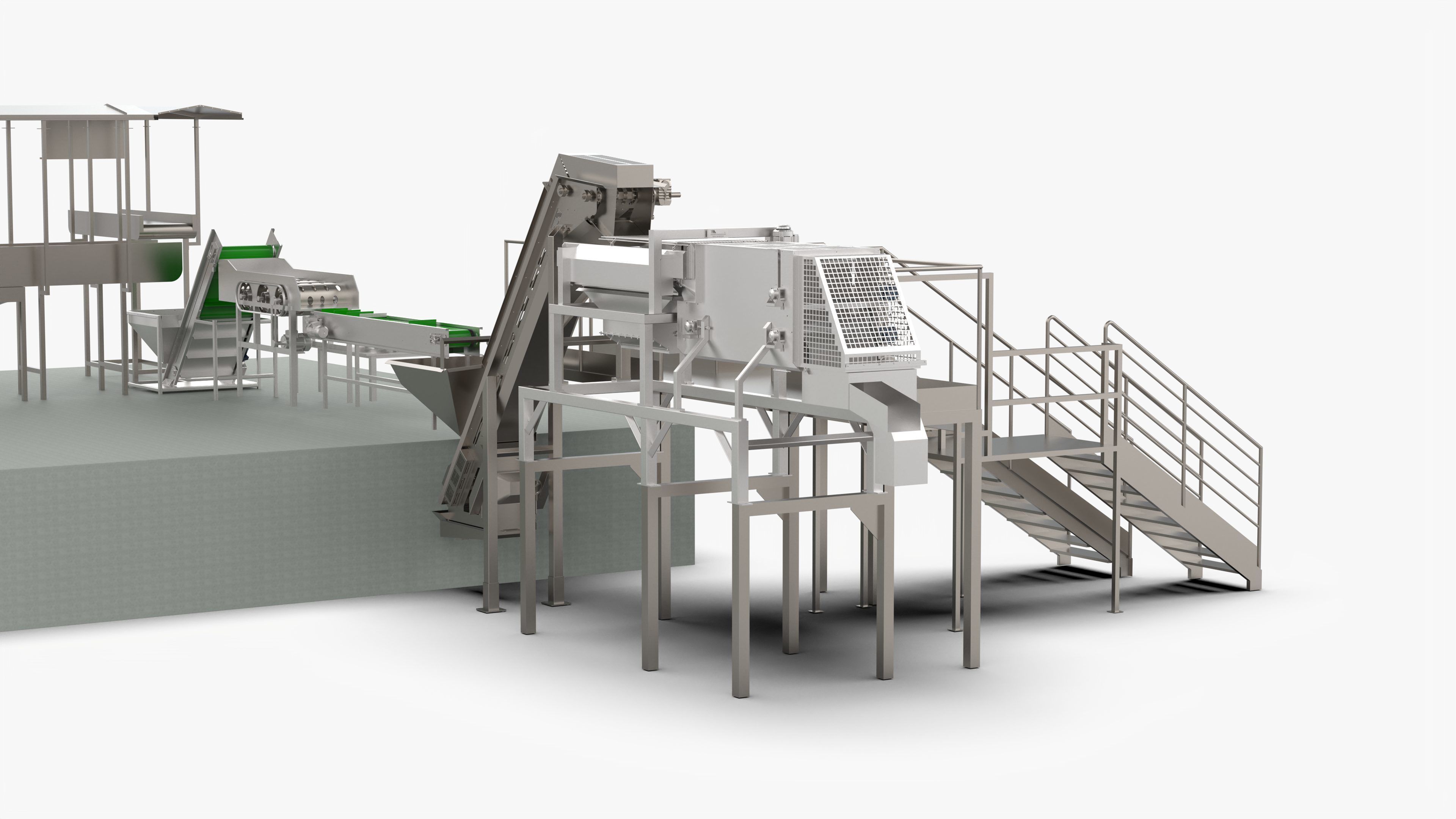 Garlic Sorting and Processing Equipment 3D model_8