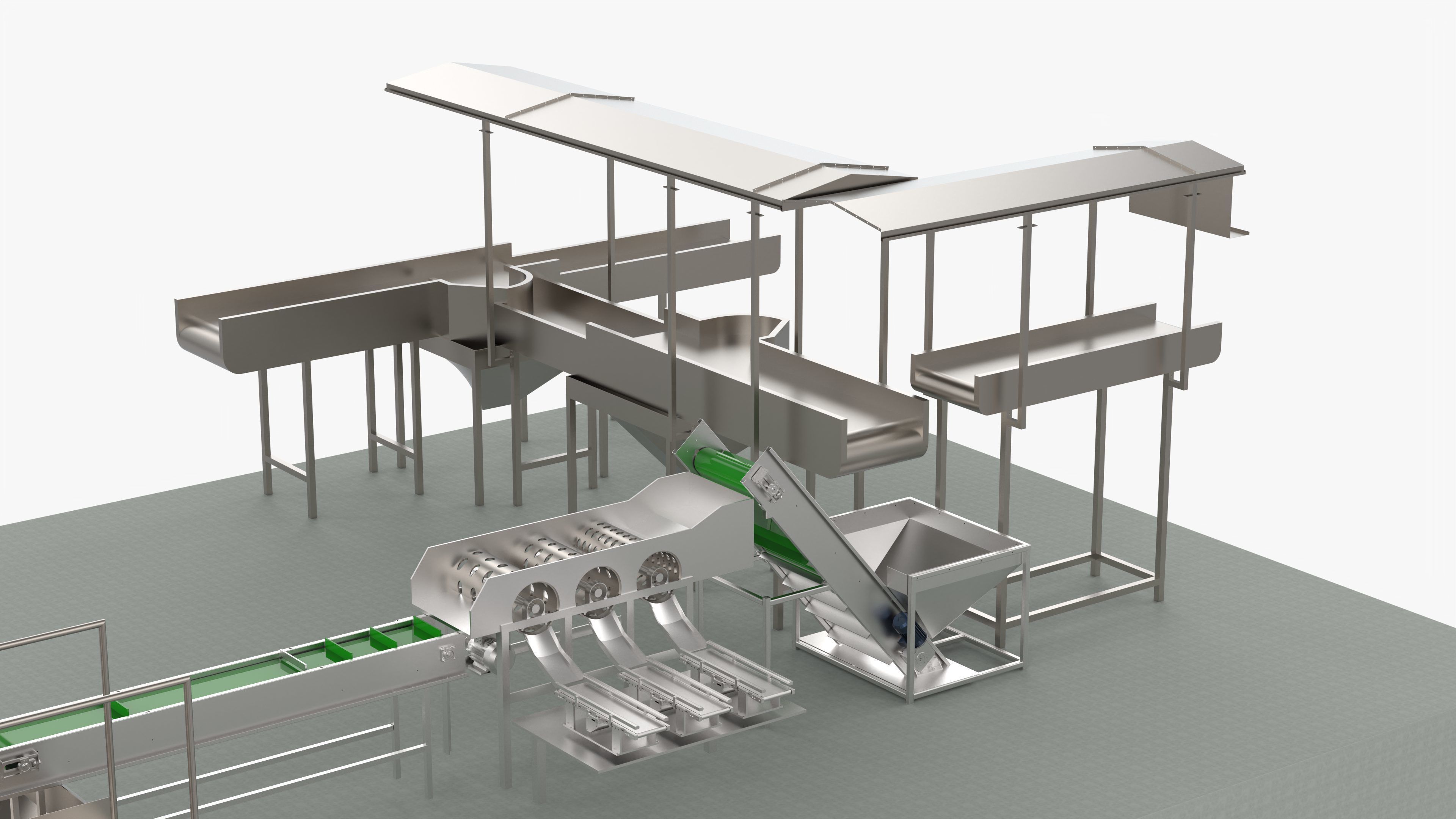 Garlic Sorting and Processing Equipment 3D model_11