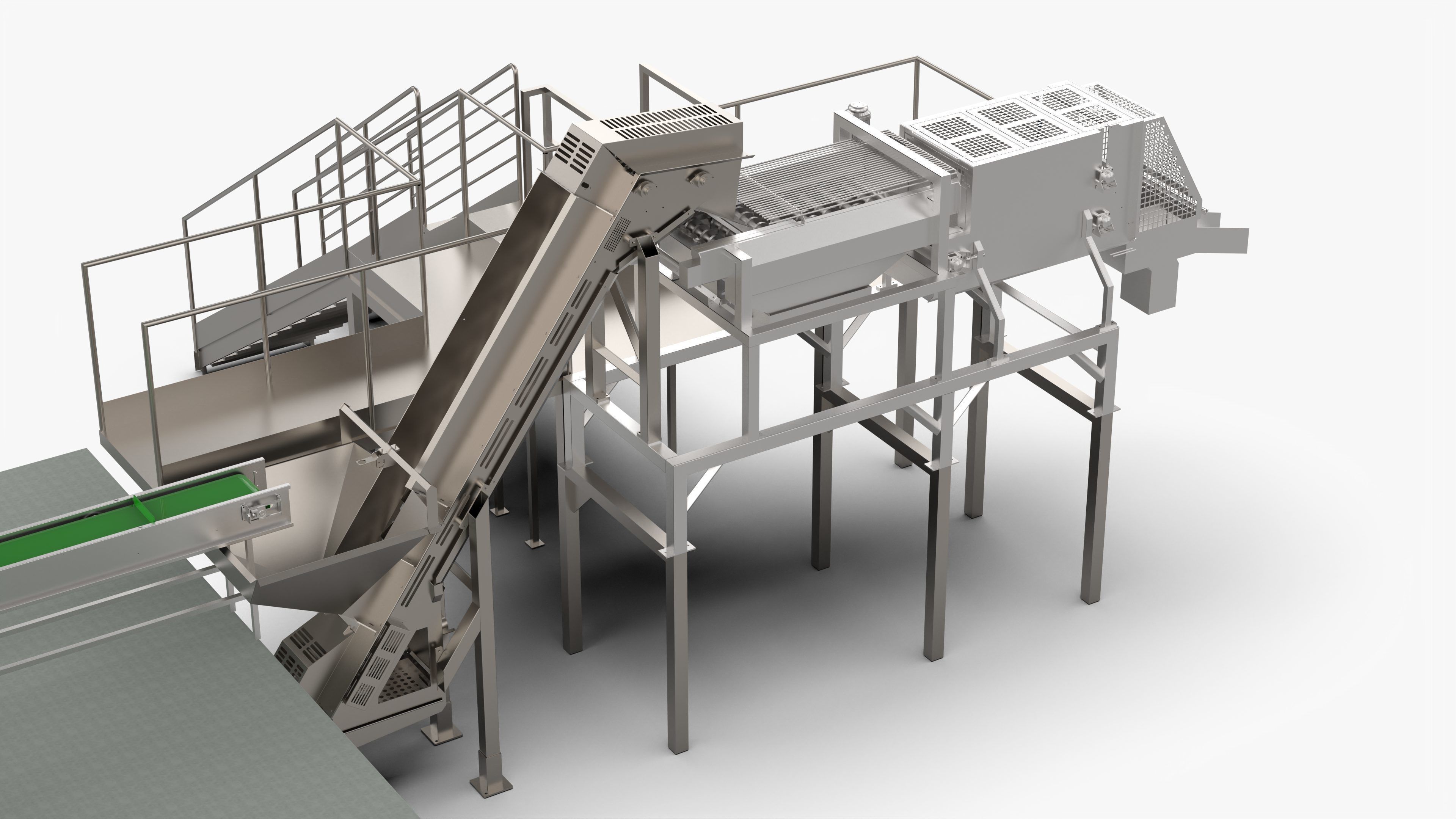 Garlic Sorting and Processing Equipment 3D model_9