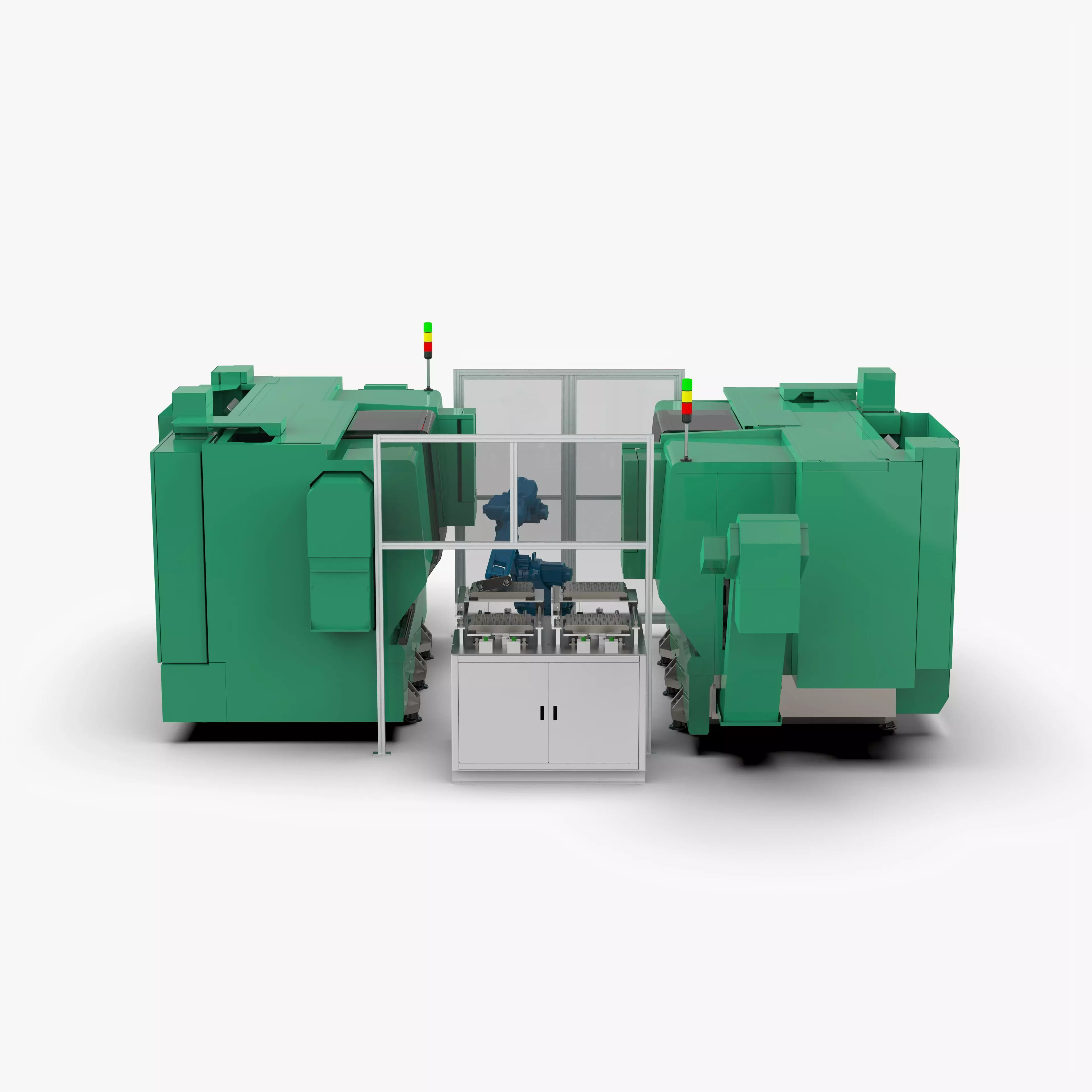 Automatic Double Station Lathe Loading and Unloading Machine Free 3D model