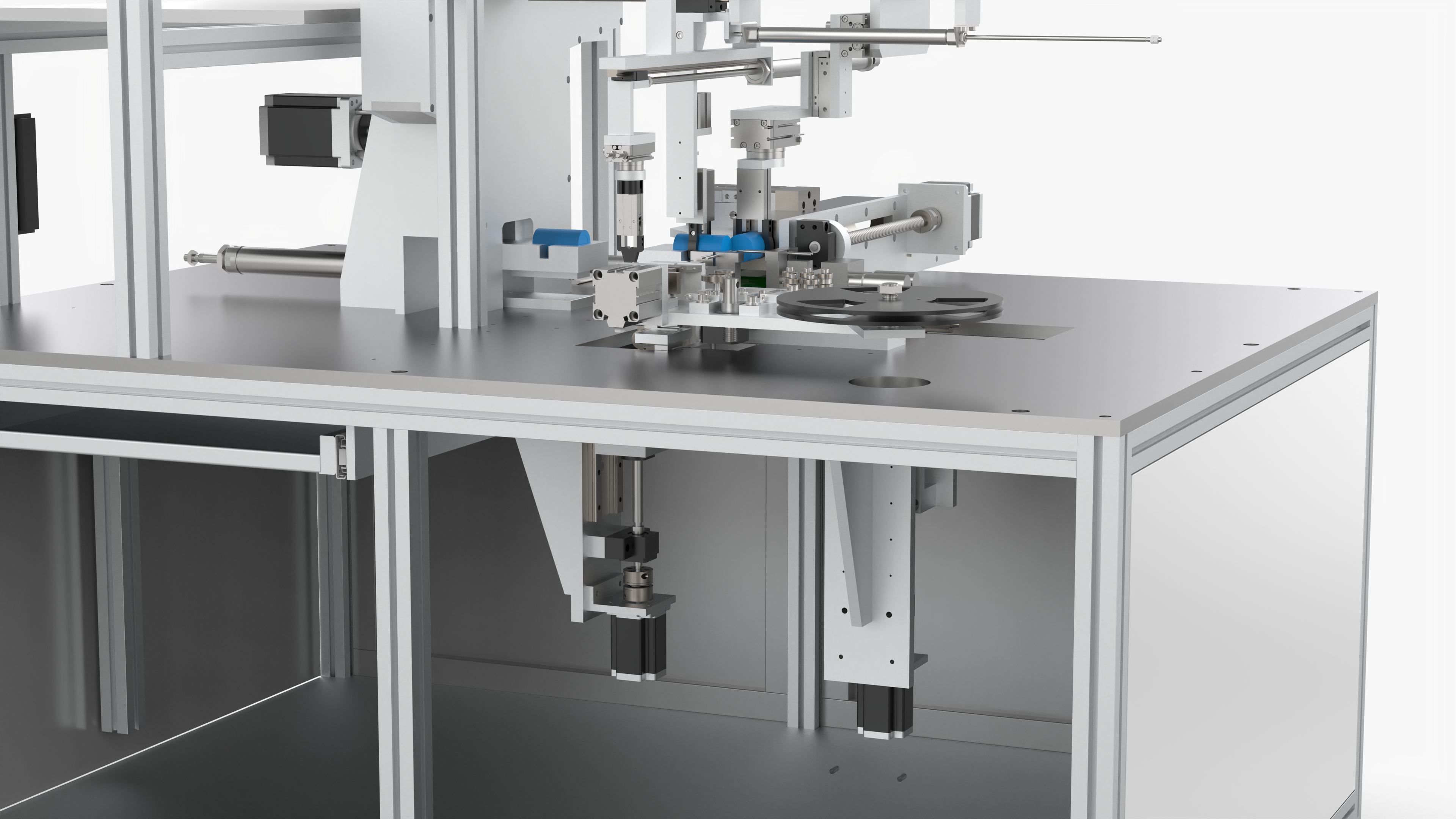 Automatic Cylindrical Battery Cutting and Welding Machine 3D model_8