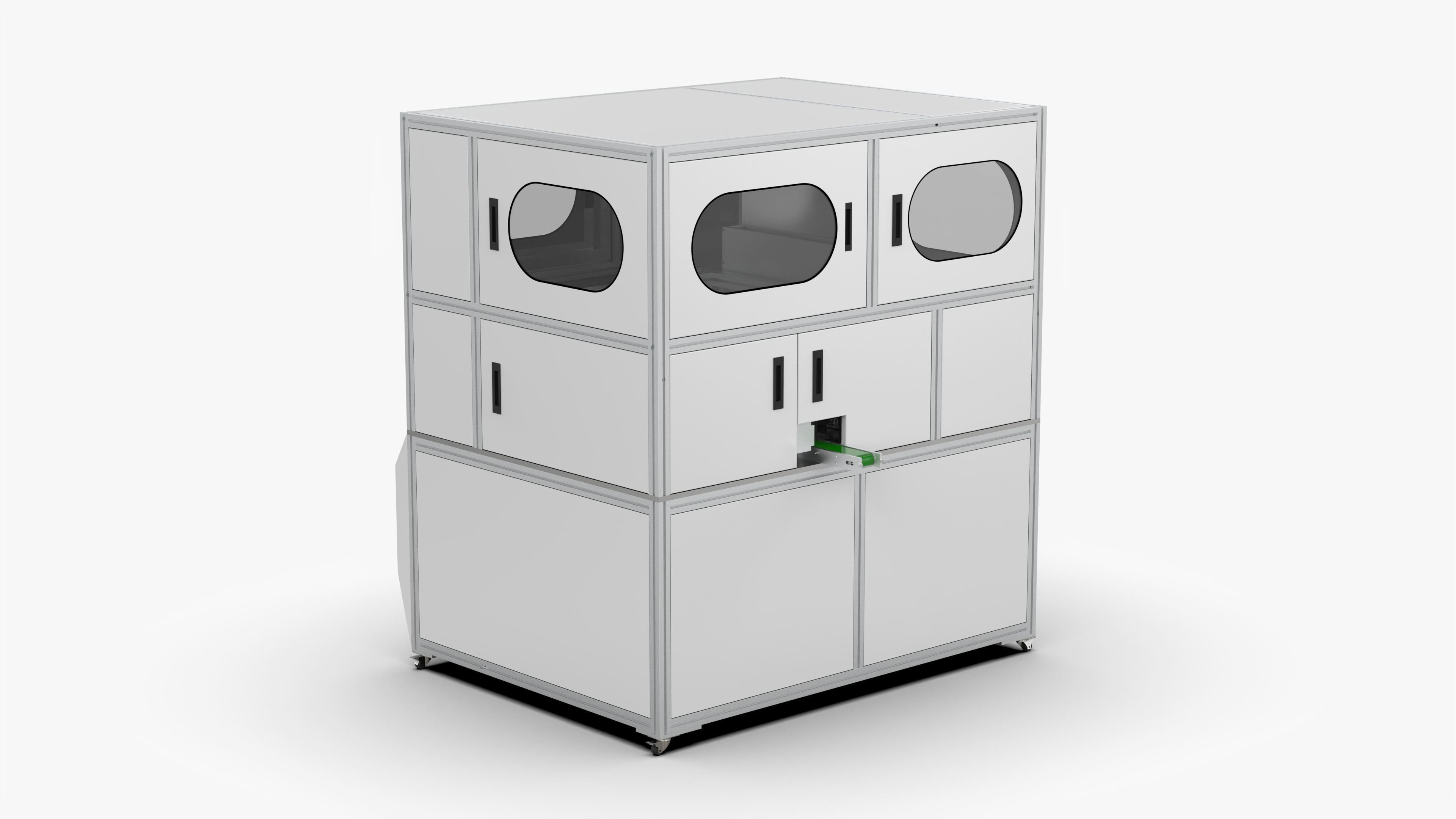 Automatic Cylindrical Battery Cutting and Welding Machine 3D model_3