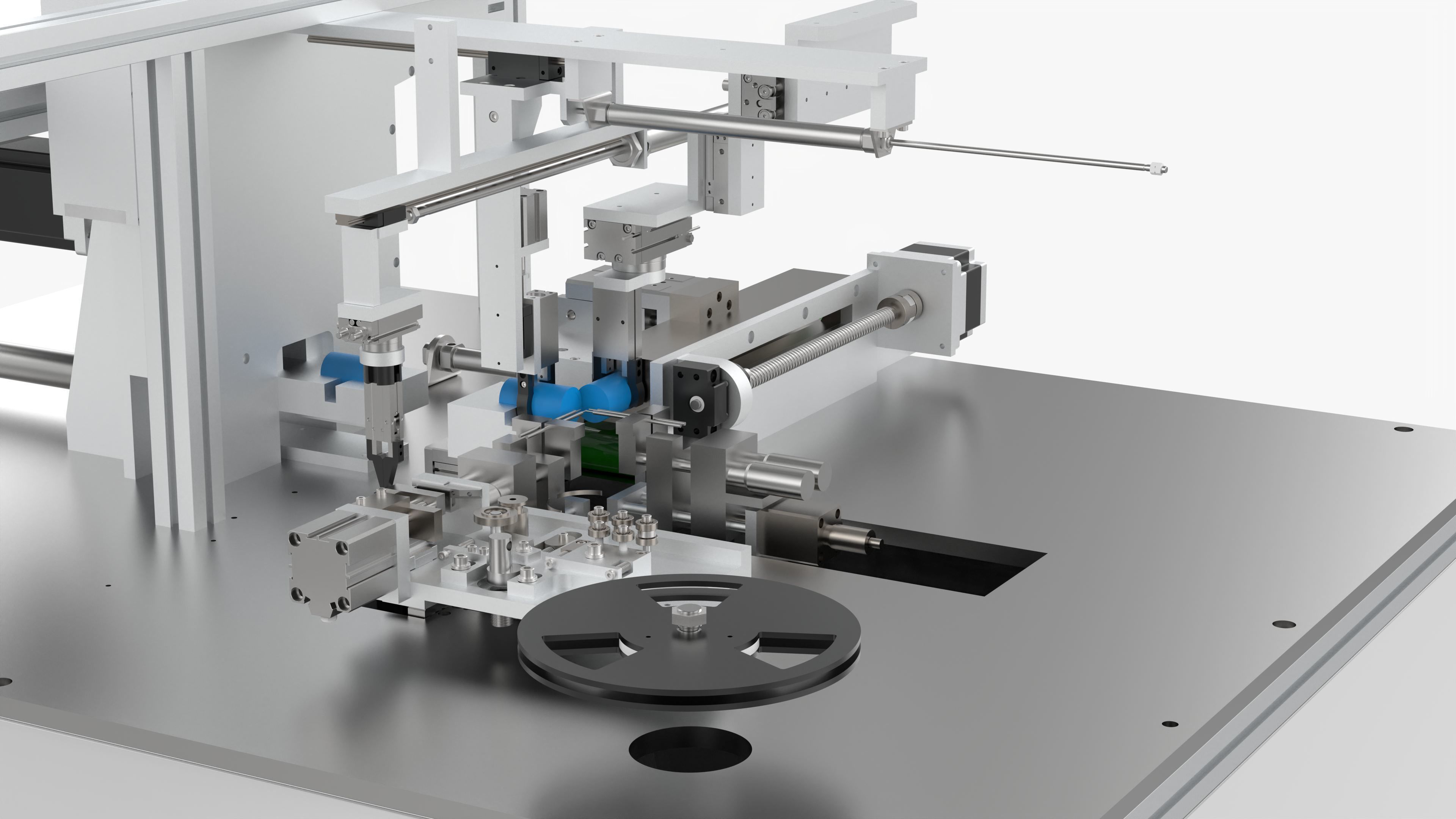 Automatic Cylindrical Battery Cutting and Welding Machine 3D model_7