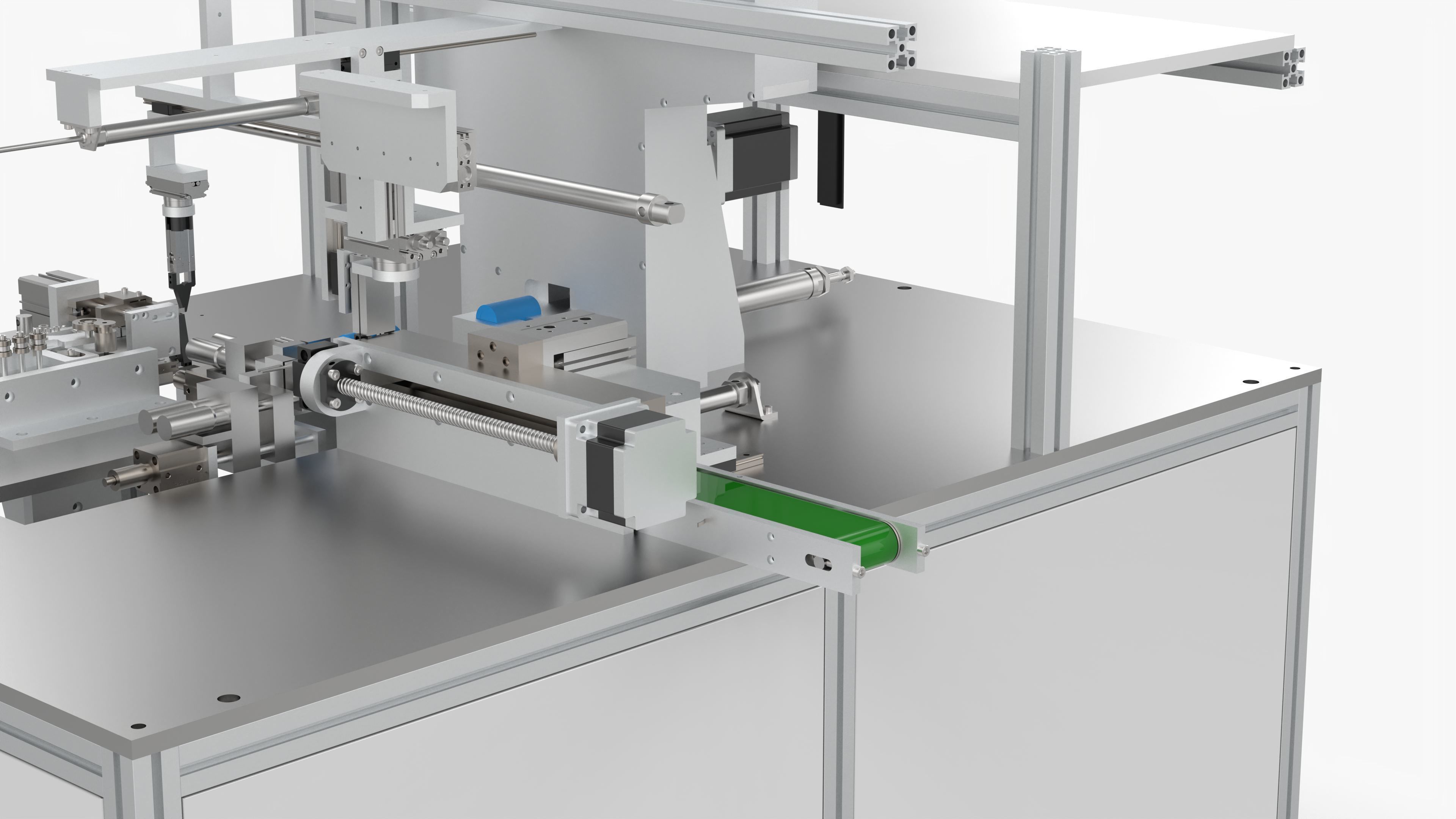 Automatic Cylindrical Battery Cutting and Welding Machine 3D model_9