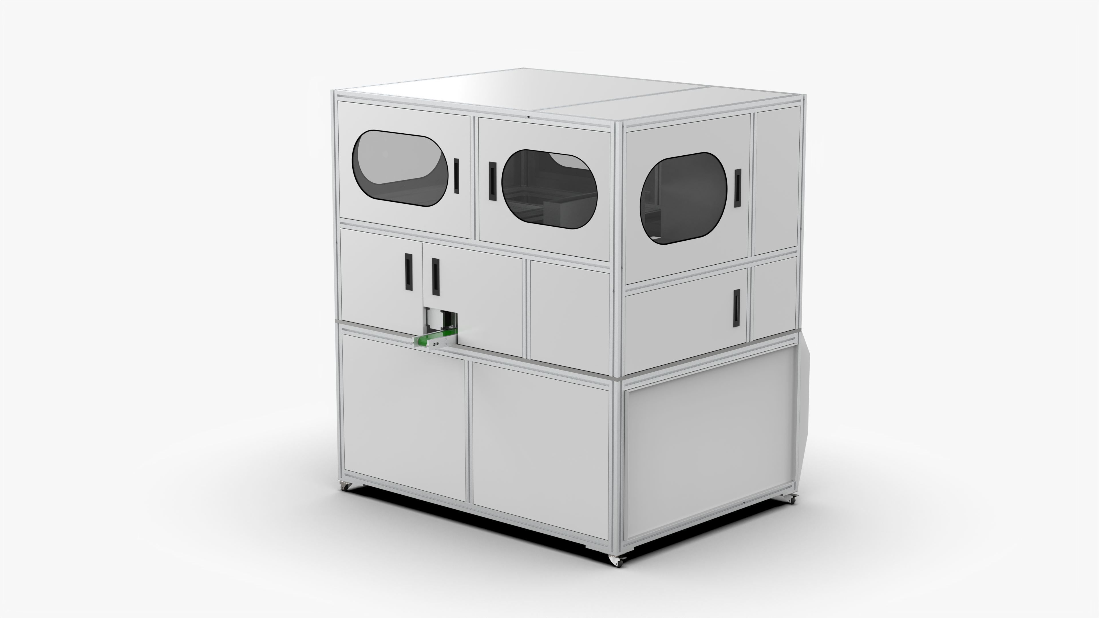 Automatic Cylindrical Battery Cutting and Welding Machine 3D model_4