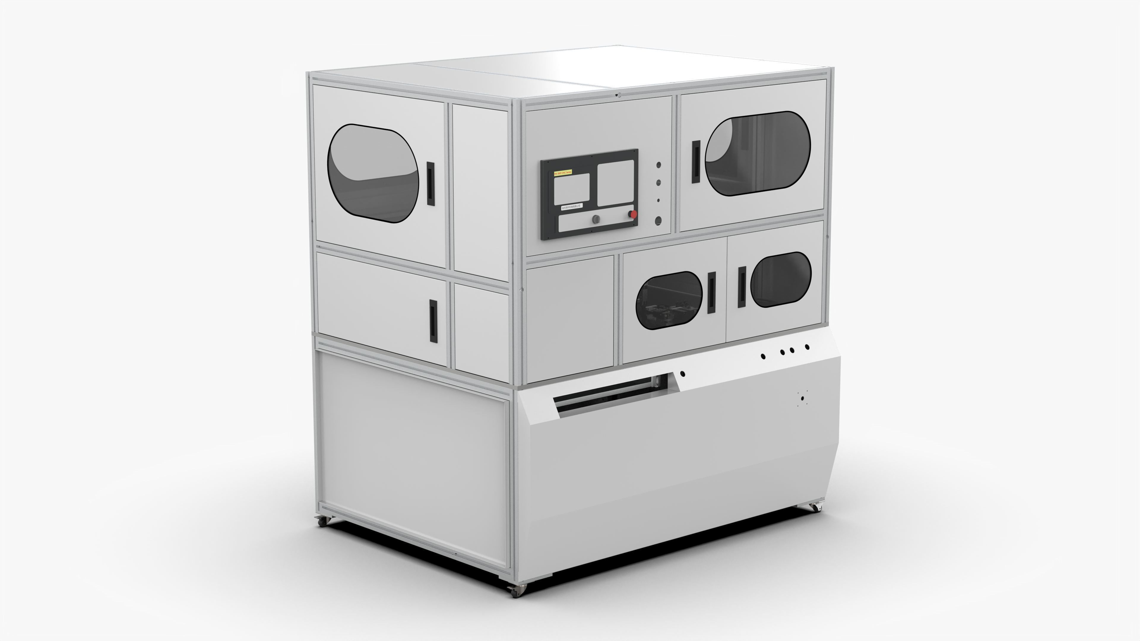 Automatic Cylindrical Battery Cutting and Welding Machine 3D model_1