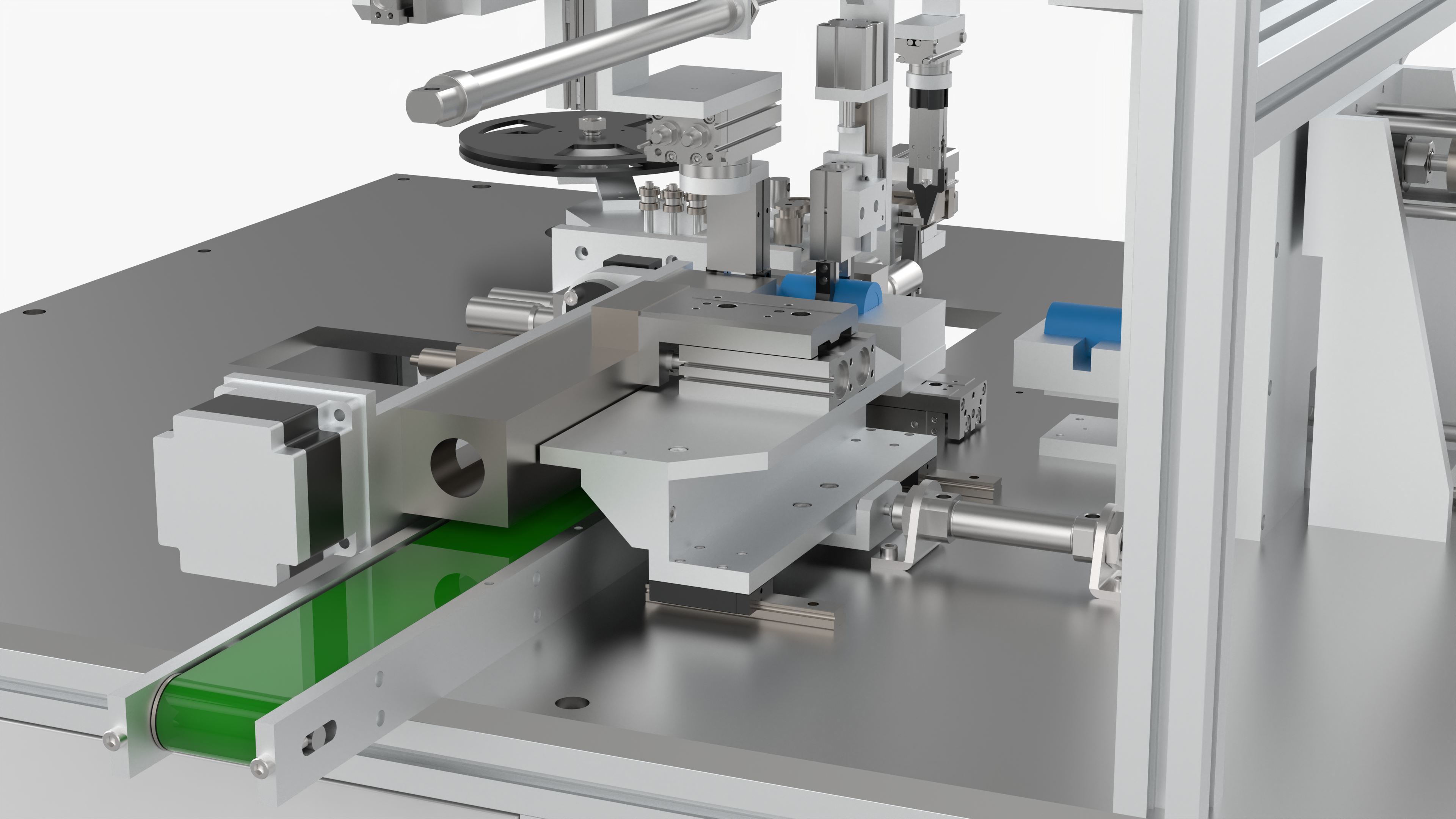 Automatic Cylindrical Battery Cutting and Welding Machine 3D model_11
