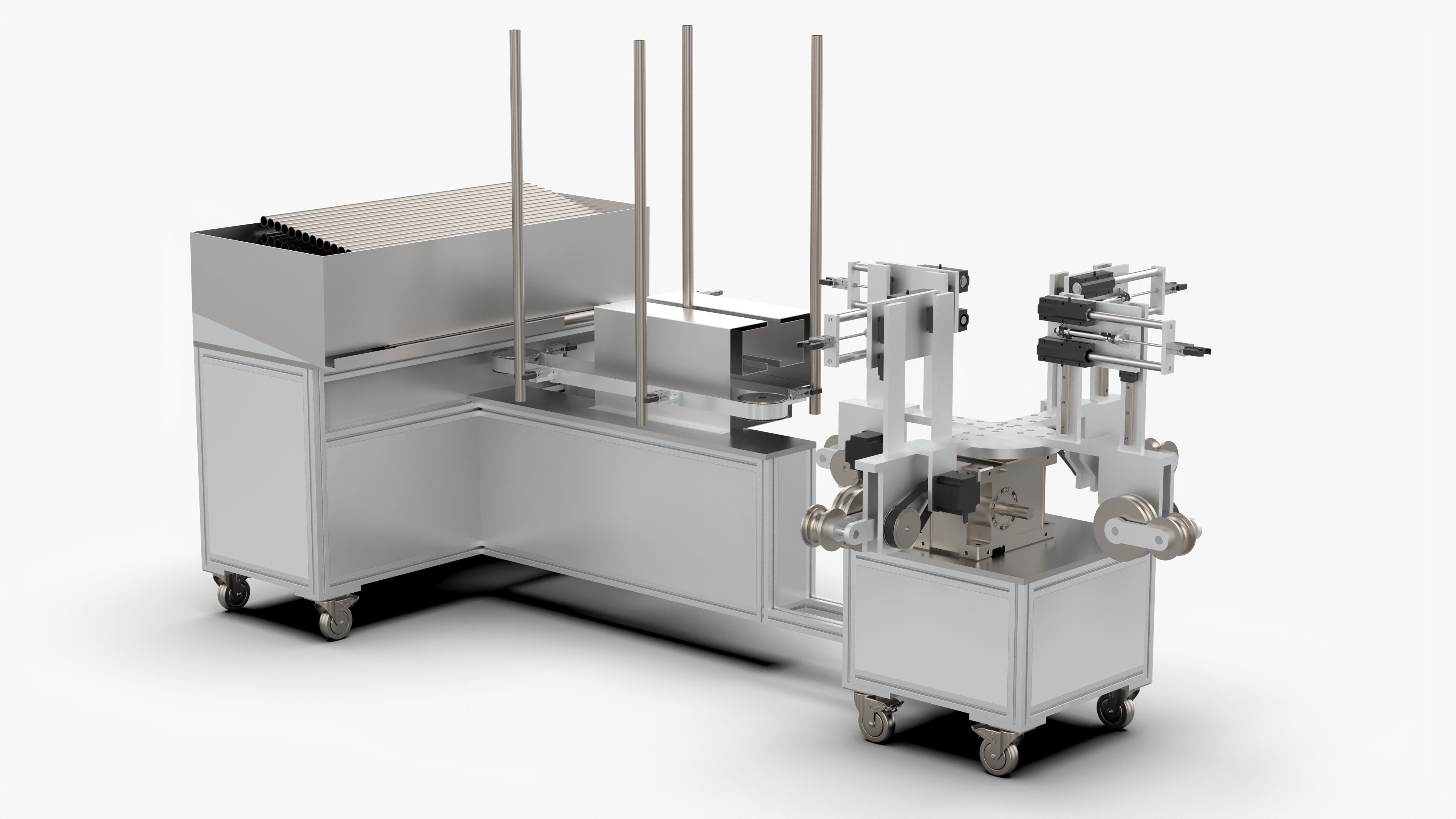 Automatic Pipe Bending Machine 3D model_1