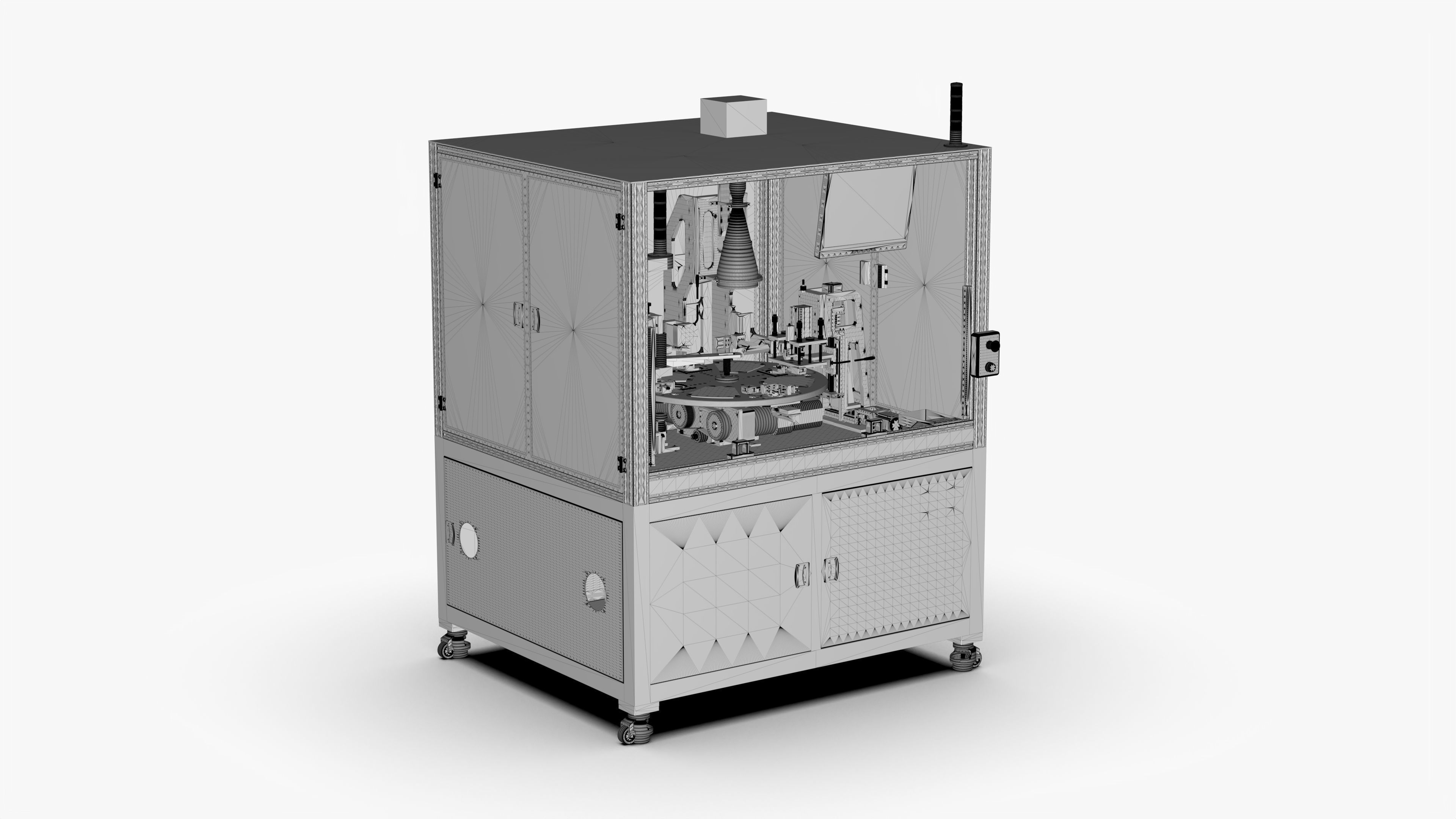 Automatic Battery Flatness Contour Size Inspection Machine 3D model_12