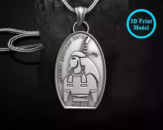SHU Egyptian KING Pendant Ancient Necklaces Pharaonic jewelry  3D print model