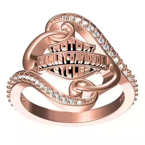 Bike Lover Diamond Engagement Ring