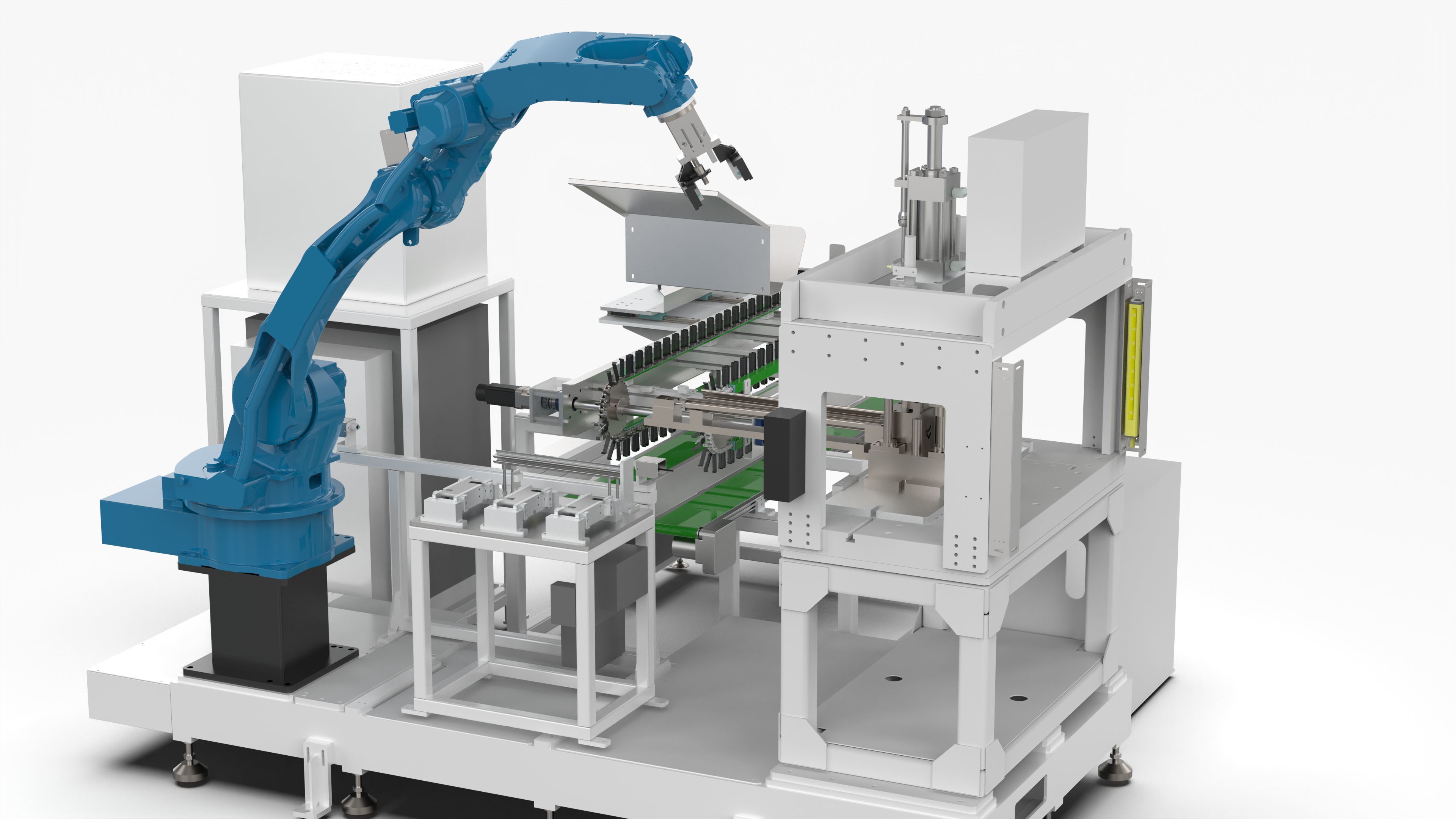 Automatic Industry Parts Water Cutting and Punching Line 3D model_10