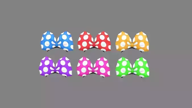 Six bow hair bands -  hairpins - head decoration