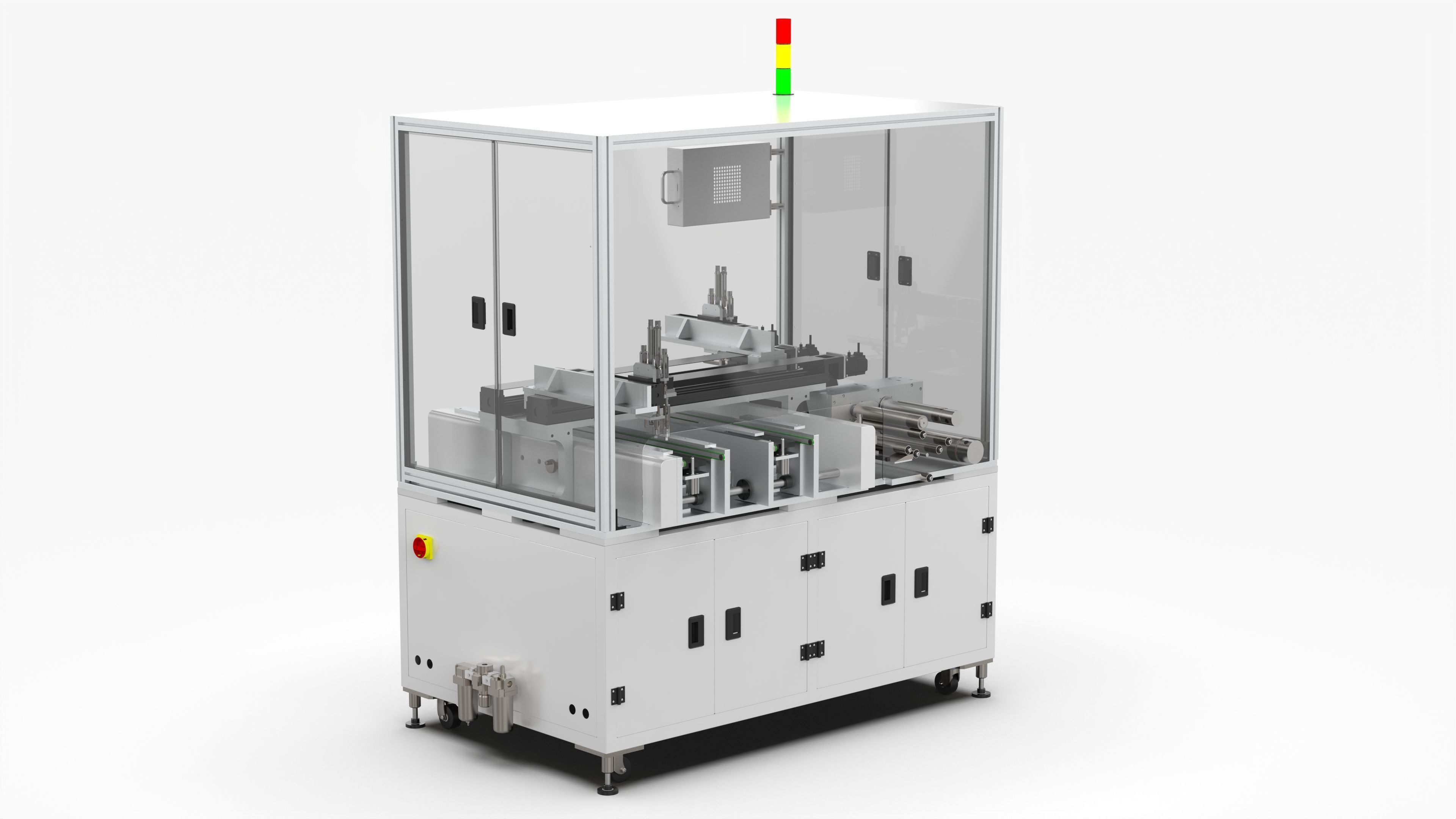 Automatic Double Station Label Laminating Machine 3D model_2