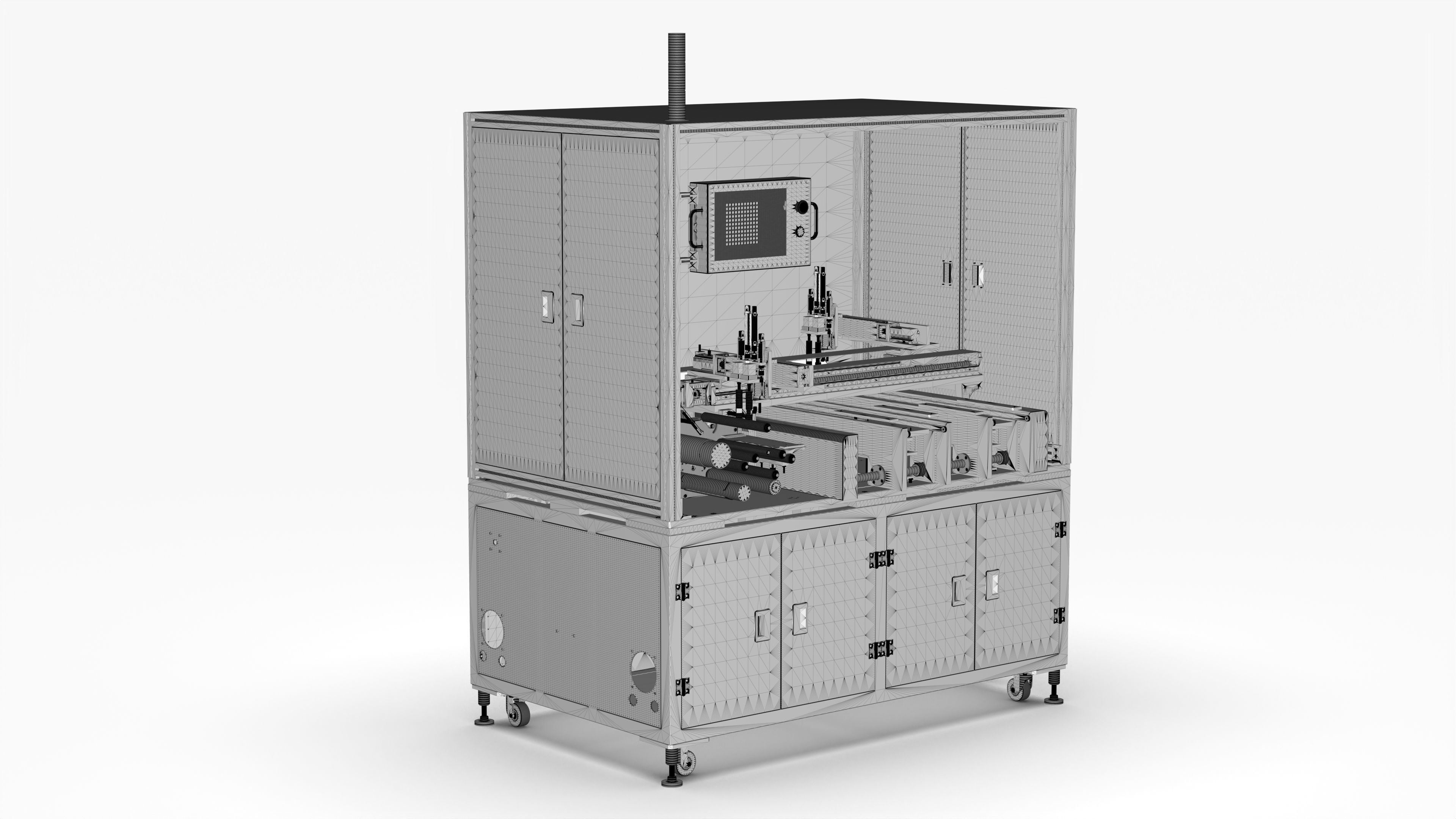 Automatic Double Station Label Laminating Machine 3D model_17