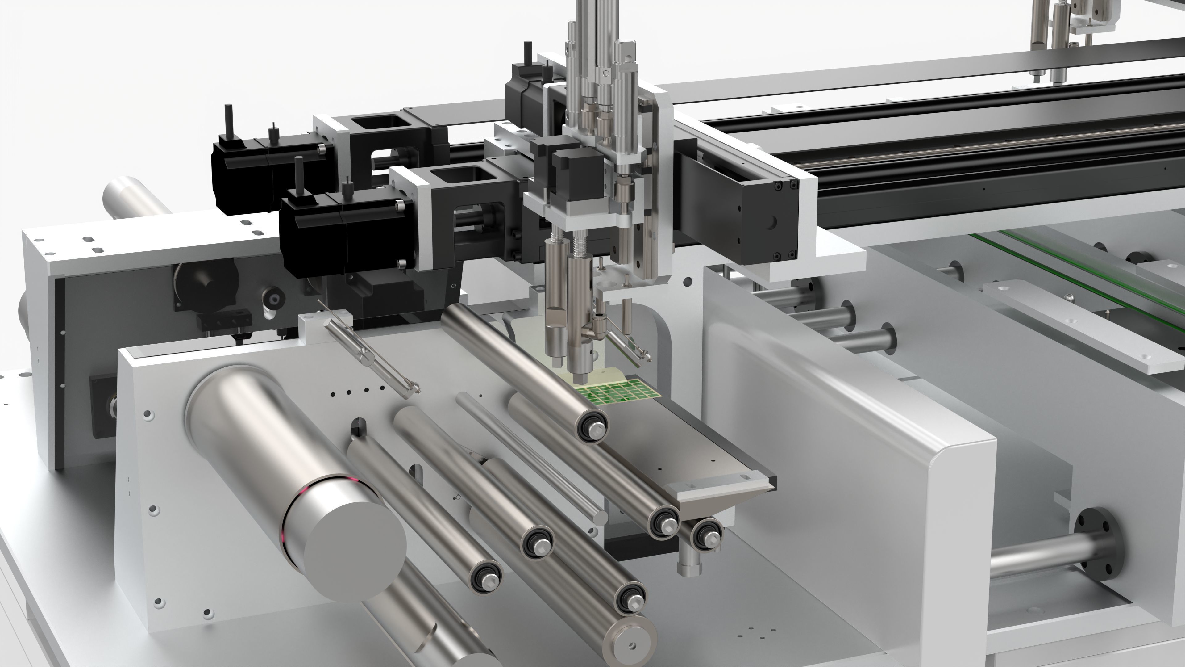 Automatic Double Station Label Laminating Machine 3D model_16