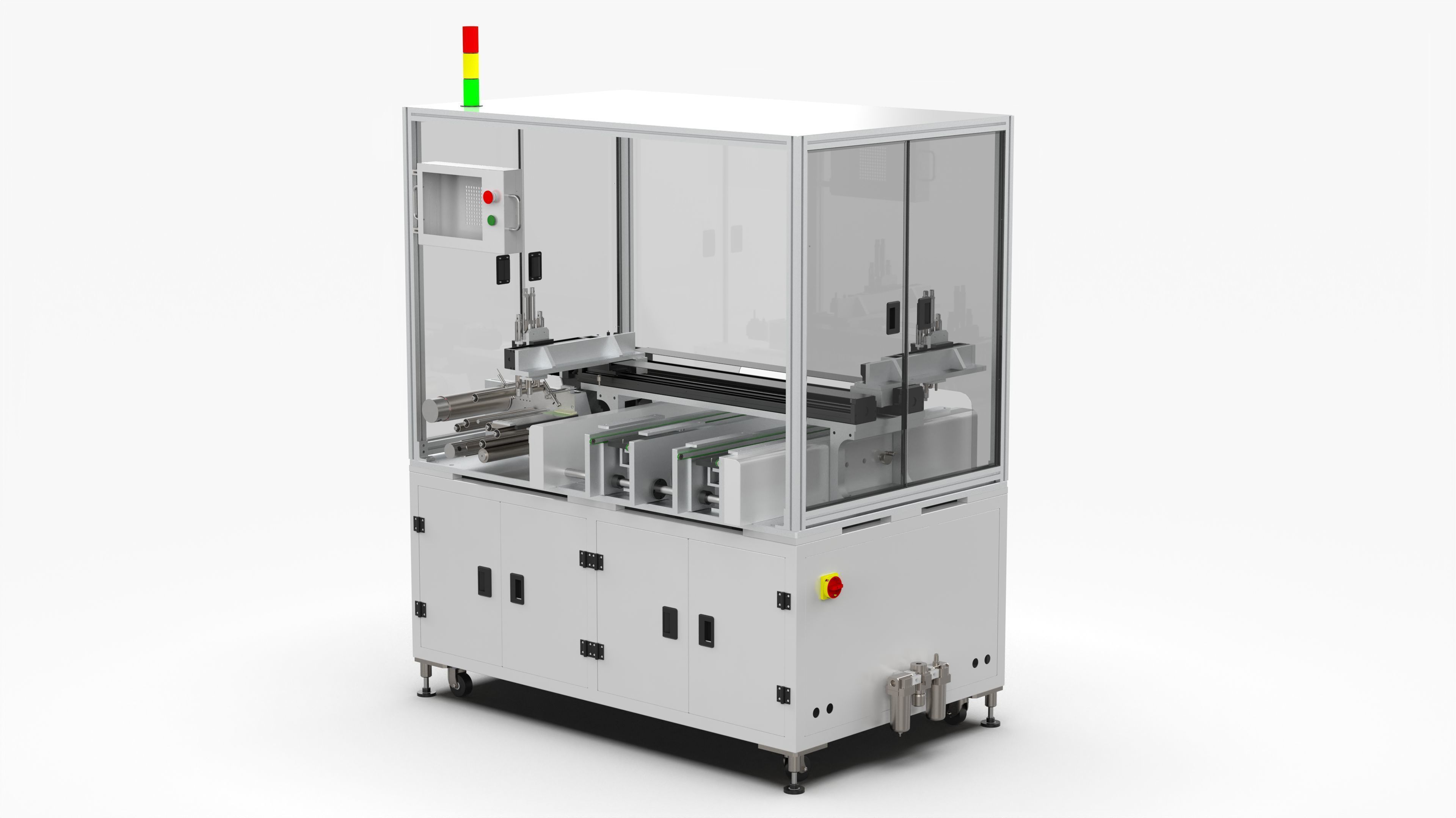 Automatic Double Station Label Laminating Machine 3D model_1