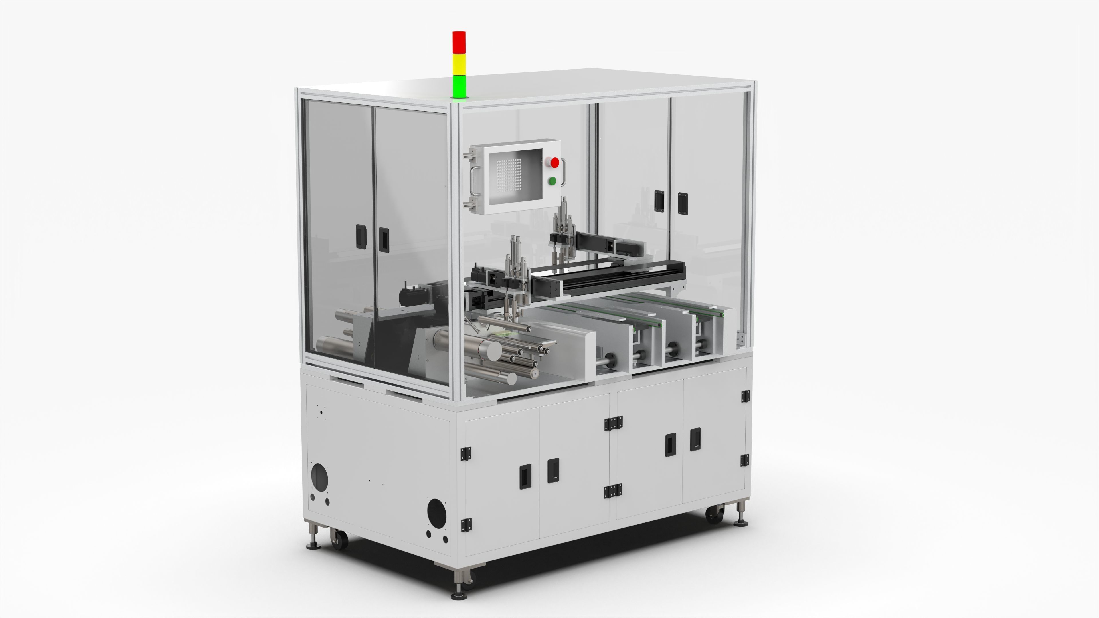 Automatic Double Station Label Laminating Machine 3D model_4