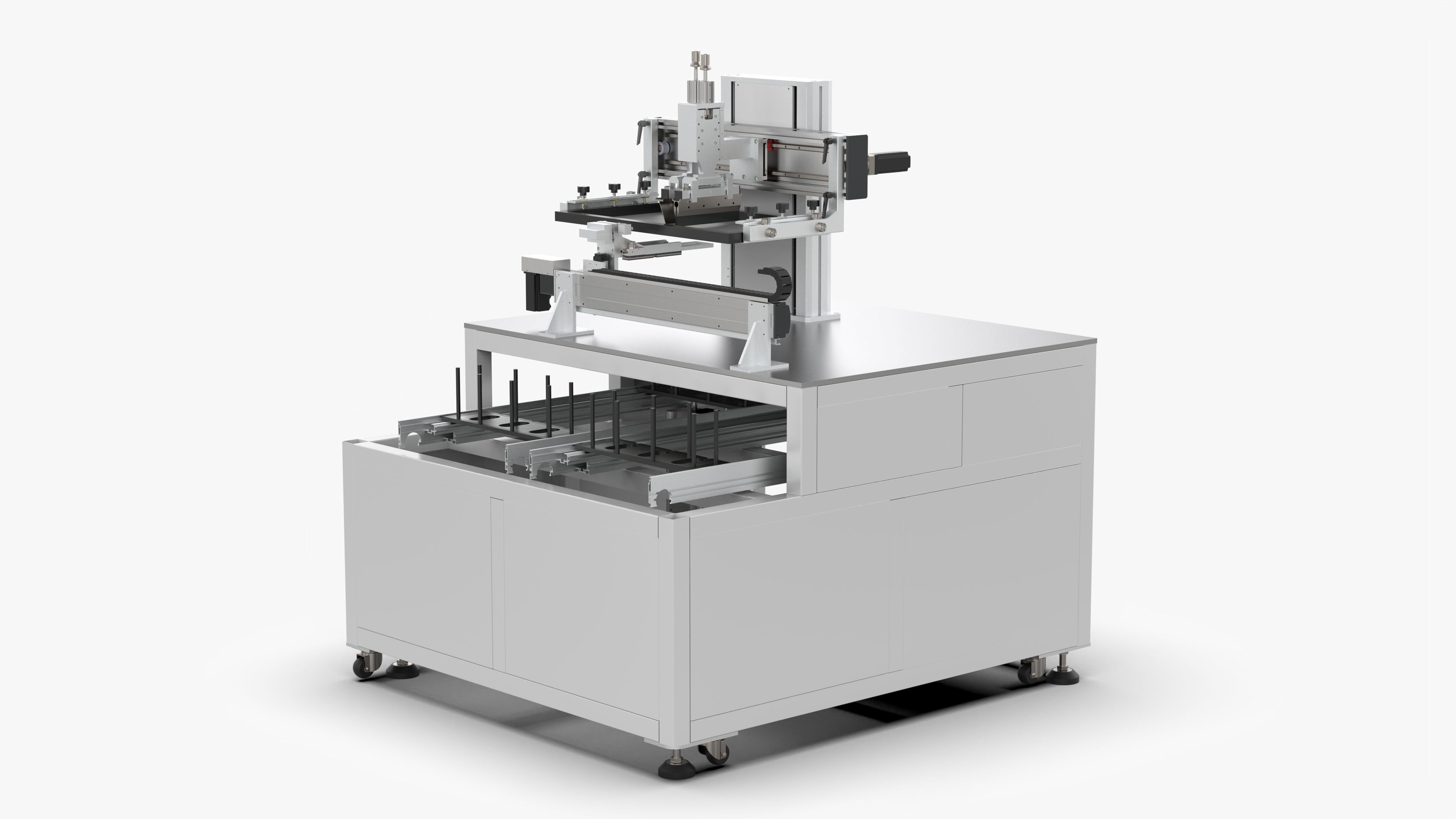 Automatic Screen Printing Equipment 3D model_1